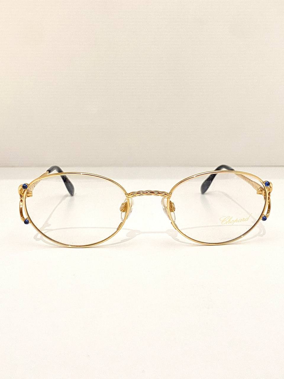 Chopard Chopard 23K Gold Mille Migila Logo Rectangular Eyeglasses Size ONE SIZE - 2 Thumbnail