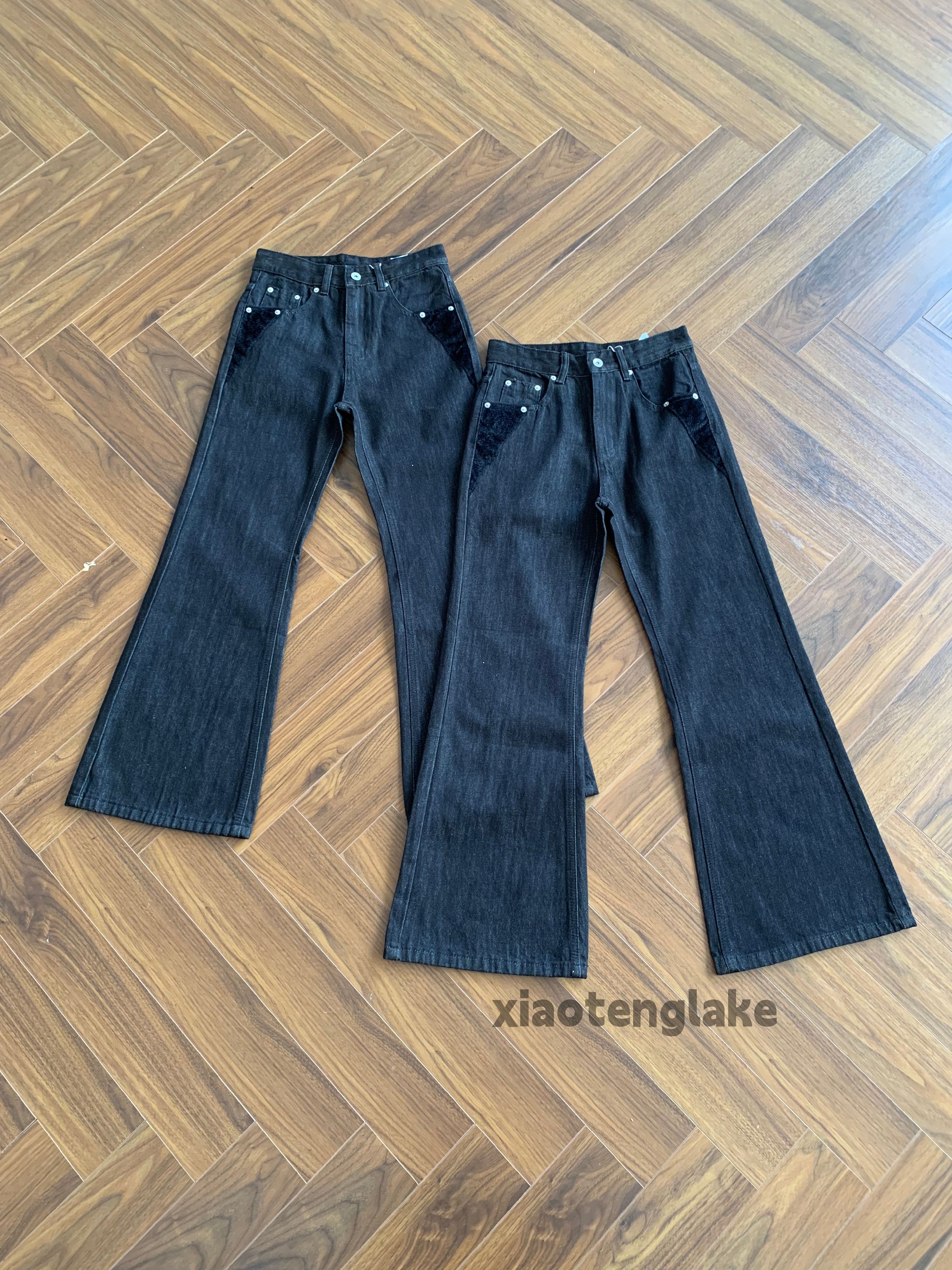 Japanese Brand zx Balenciaga rickowens style flared patchwork punk jeans Size US 26 / EU 42 - 4 Thumbnail