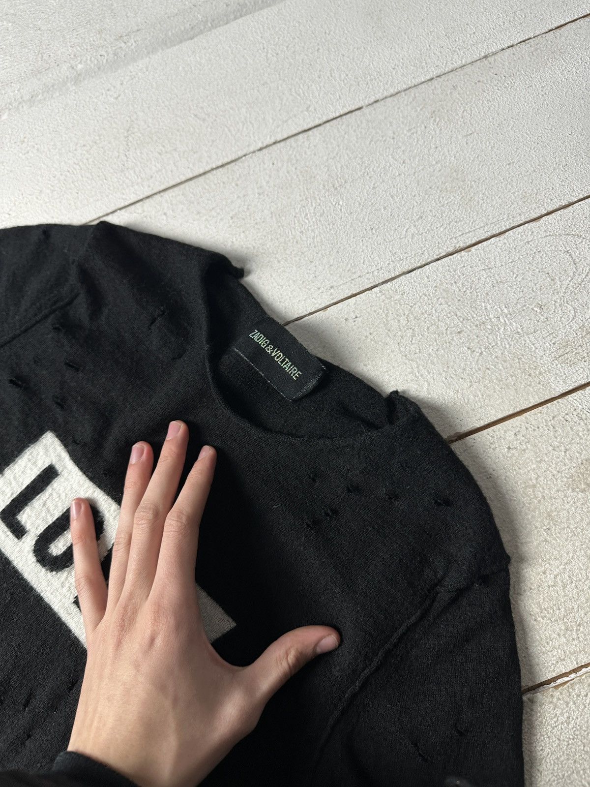 Zadig & Voltaire 🚨VNTG Zadig & Voltaire LOVE BIG LOGO Degrade Skull sweater Size S / US 4 / IT 40 - 5 Thumbnail