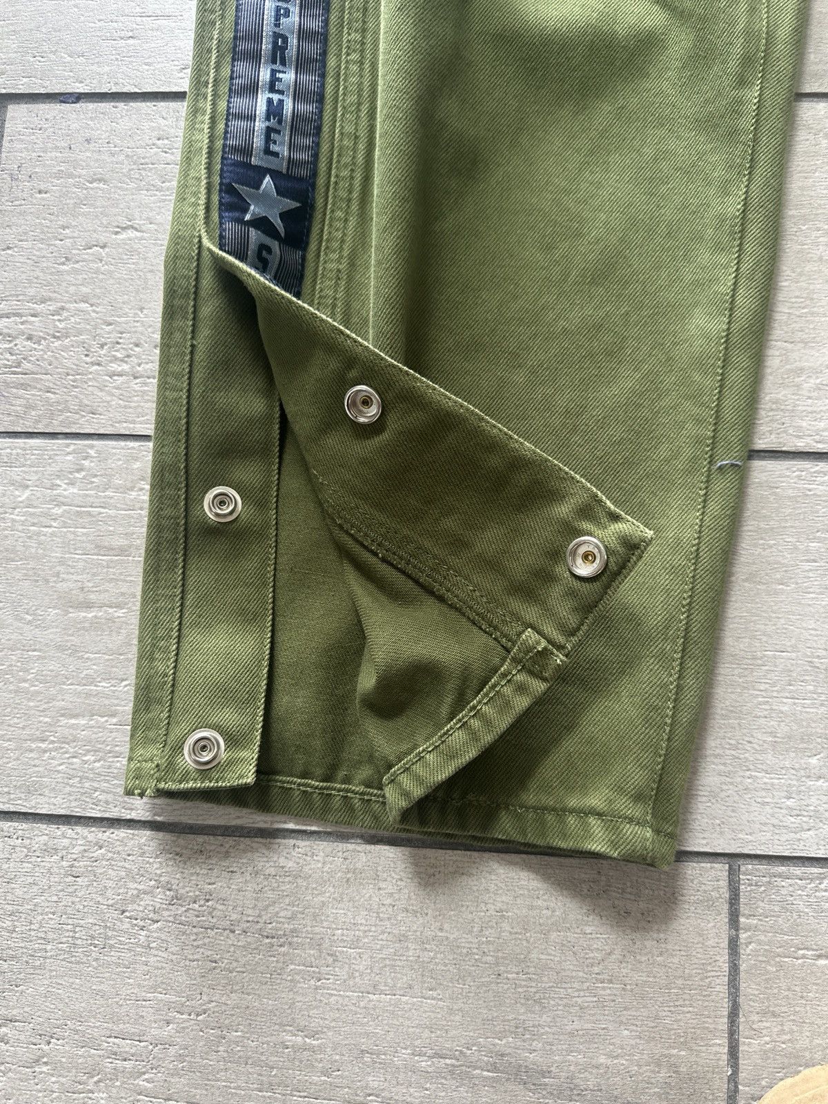Supreme Supreme Side Logo Track Pants – Olive Green – Size 34 Size US 34 / EU 50 - 6 Thumbnail