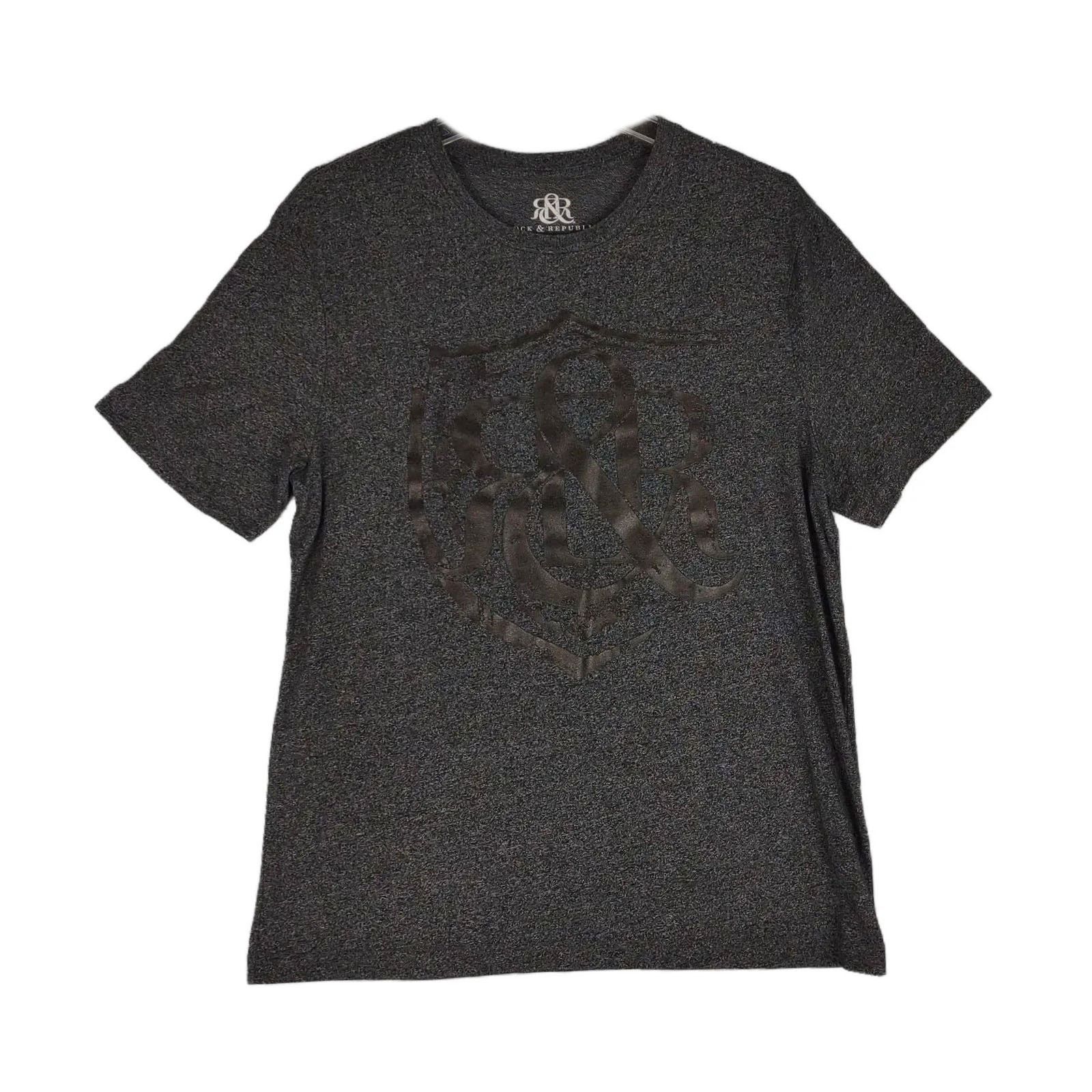 Rock & Republic ROCK & REPUBLIC Men's L T-Shirt, Black Logo, Charcoal Gray Size US L / EU 52-54 / 3 - 1 Thumbnail