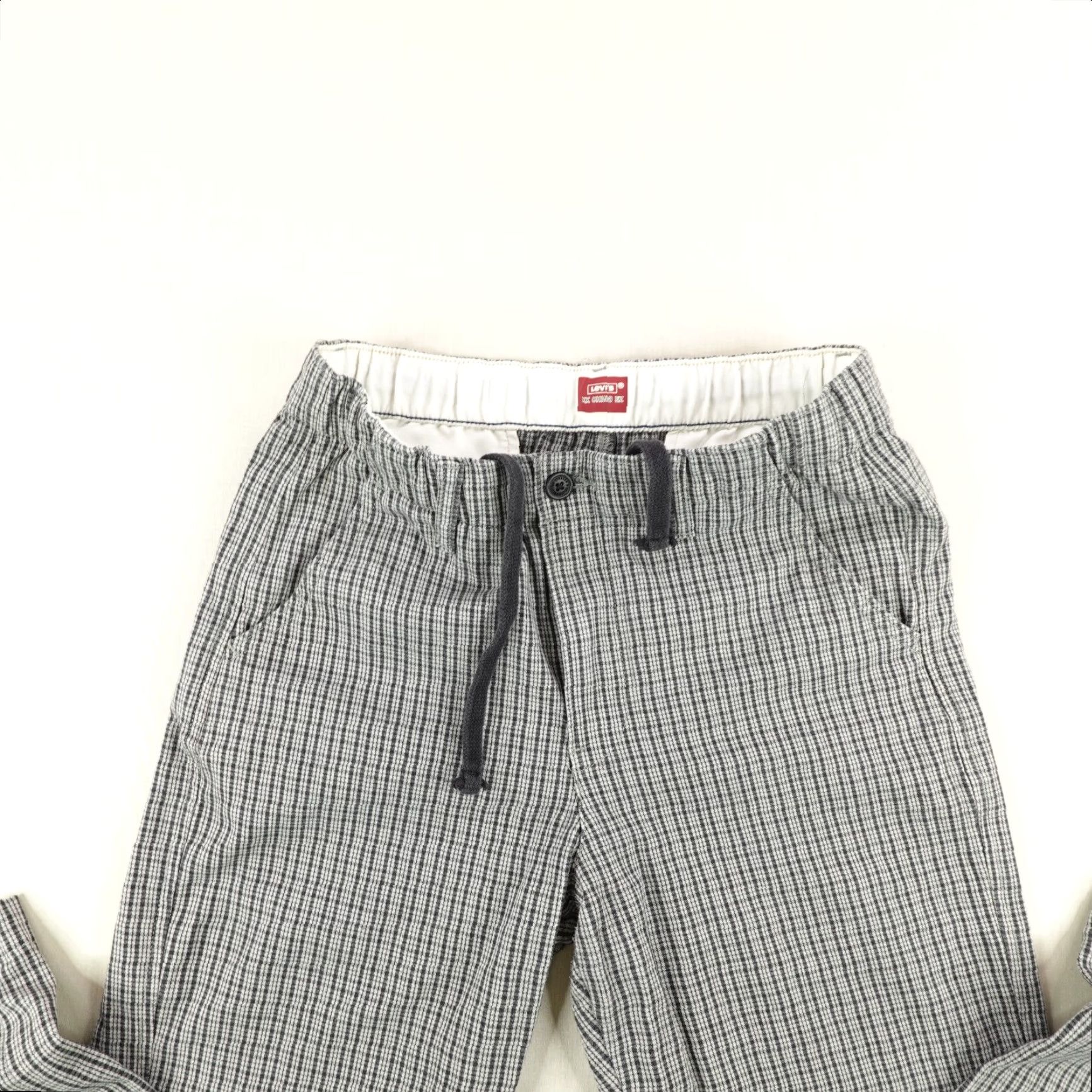 Levi's Levis Pants Mens Small Gray Plaid XX Chino EZ Elastic Waist Twill Straight Leg Size US 29 - 4 Thumbnail