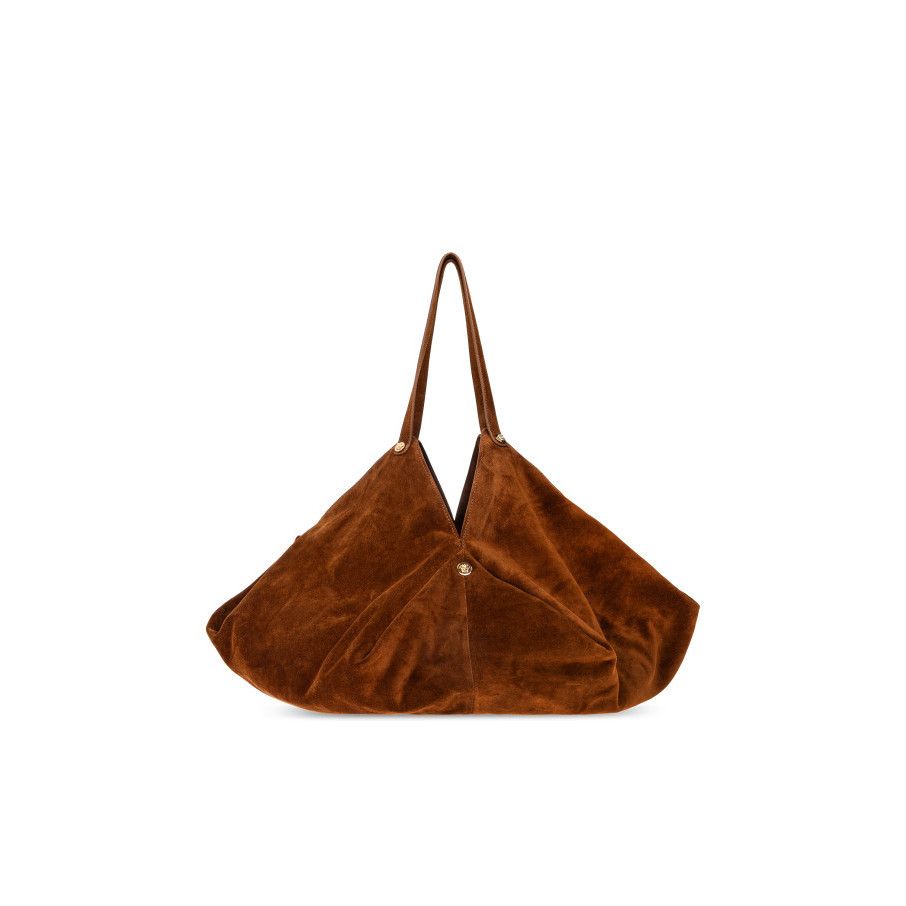 Versace VERSACE Protea Brown Suede Top Handle Bag New & Authentic Size ONE SIZE - 1 Thumbnail