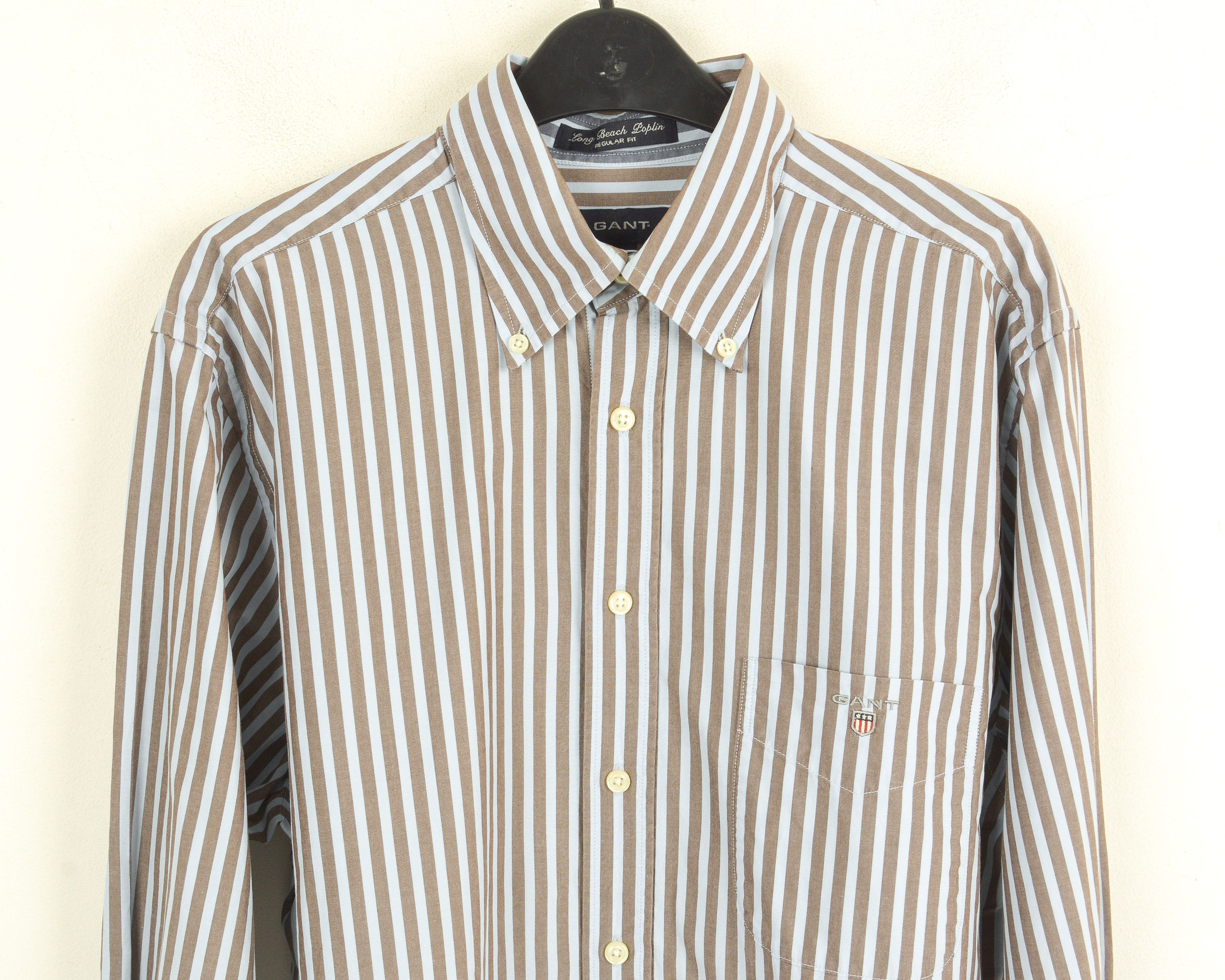 Gant GANT 'Long Beach Popli' M Shirt Casual Long Sleeve Striped Size US M / EU 48-50 / 2 - 2 Thumbnail