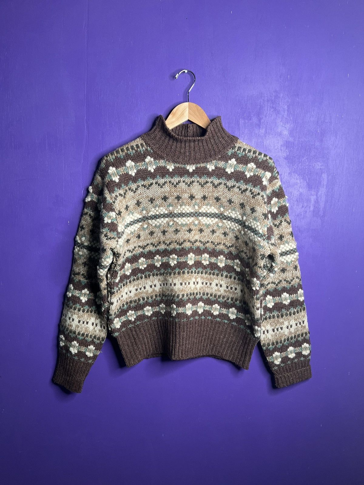 American Eagle Outfitters × Vintage Vintage 90s American Eagle earth tones wool sweater Size US M / EU 48-50 / 2 - 1 Thumbnail