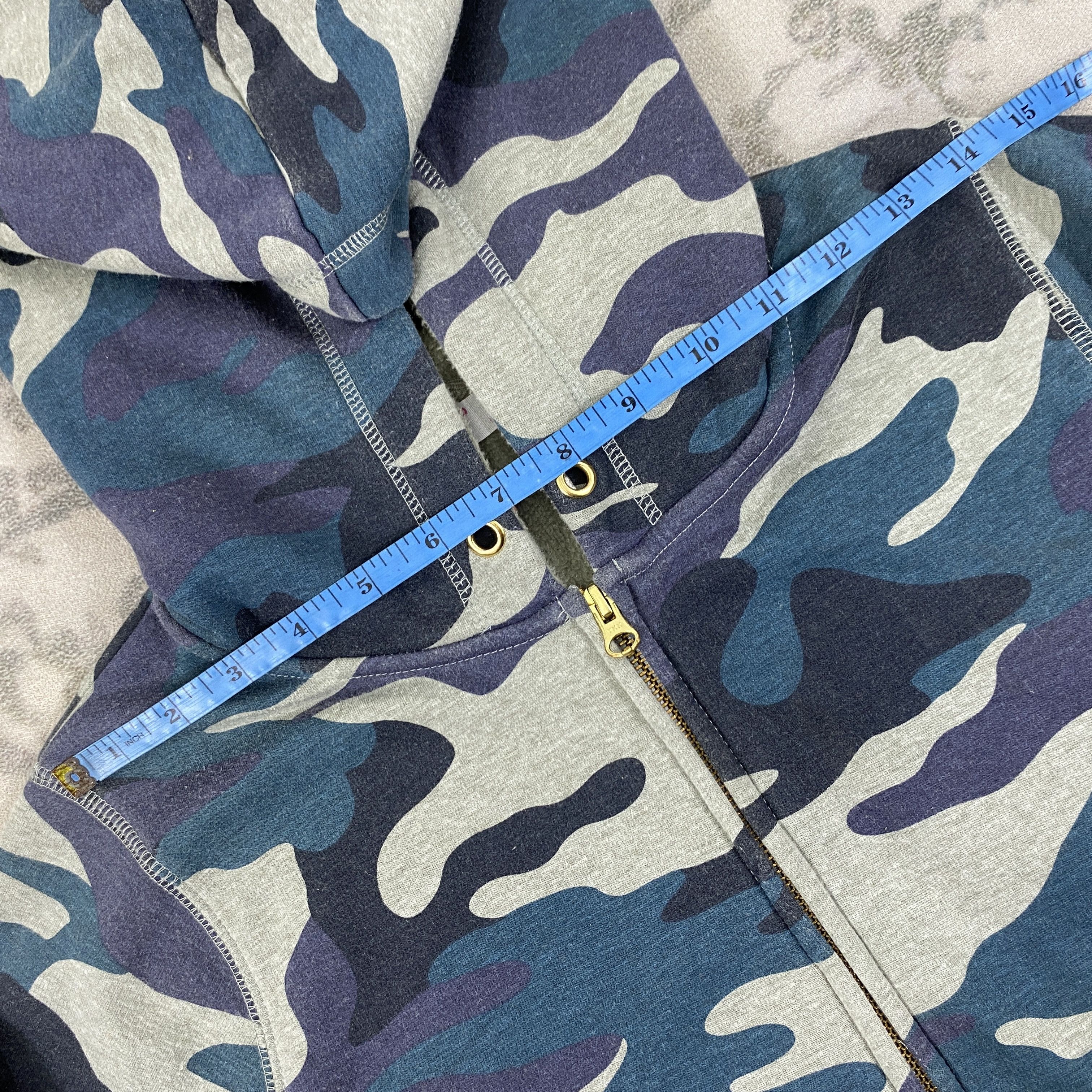 Japanese Brand MocoMoco by Backnumber Camo Zipper Hoodie - J489 Size US S / EU 44-46 / 1 - 5 Thumbnail