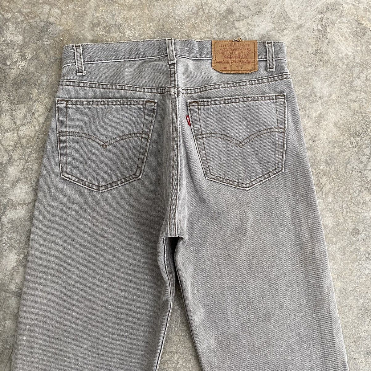 Levi's Size 30x29 VTG 1992 Levis 501 Desert Grey Denim Jeans Size US 30 / EU 46 - 20 Thumbnail
