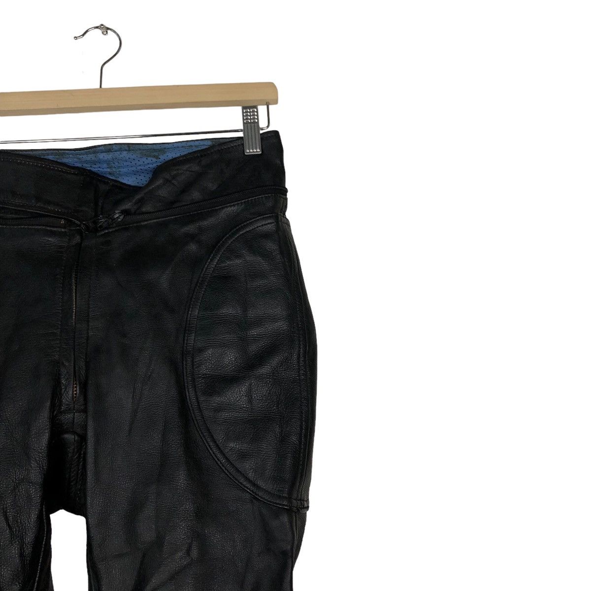 Genuine Leather 🔥Vintage Iconic Black Leather Pants Racing Issey Miyake Size US 29 - 6 Thumbnail