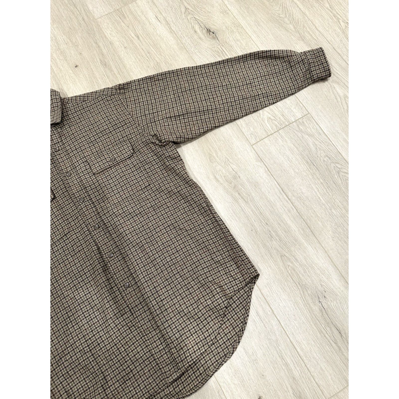 Polo Ralph Lauren VINTAGE Polo Ralph Lauren Shirt Mens Medium Brown Wool Check Button-Up Elbow Patch 90s Outdoor Hunting Size US M / EU 48-50 / 2 - 2 Thumbnail