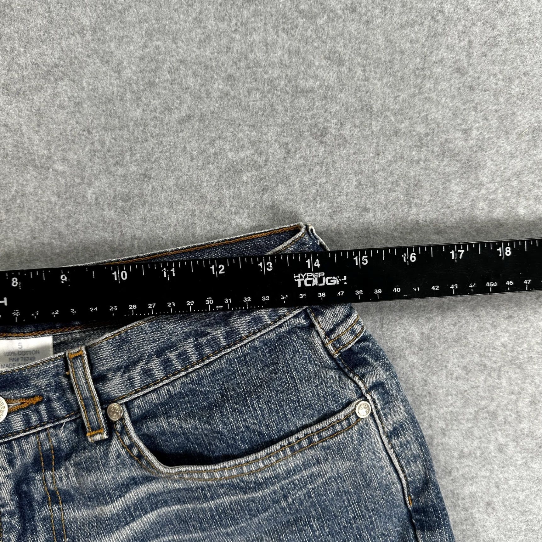 Denime Blue Asphalt Shorts Denim 5 Pocket Juniors Blue Distressed 5 Pocket Denim Hot Pants Casual Summer Womens/Mens Size 27" / US 4 / IT 40 - 5 Thumbnail