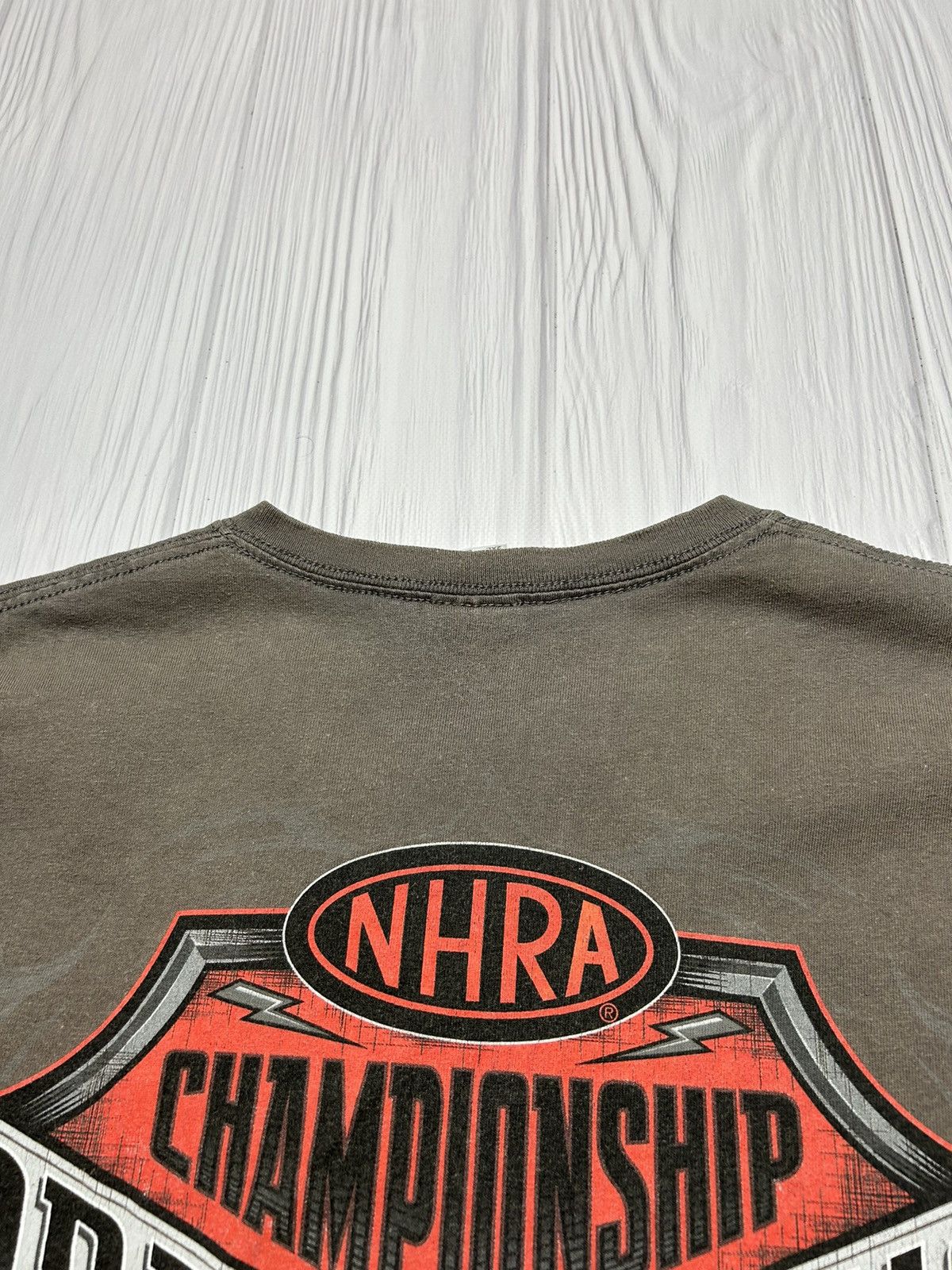 Vintage Vintage 90s NHRA Championship Drag Racing T-Shirt Size US XXL / EU 58 / 5 - 8 Thumbnail