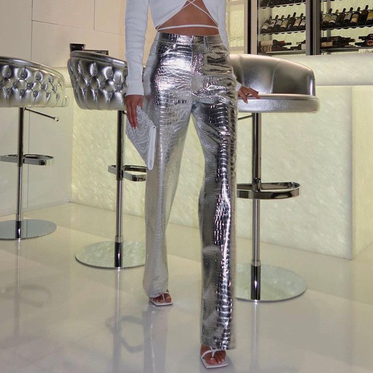 Japanese Brand × Leather PU Leather Pants Ripple High Size 28" / US 6 / IT 42 - 2 Thumbnail