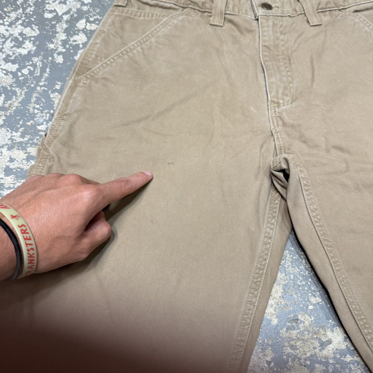 Carhartt Vintage Carhartt Tan/Brown B324 DKH Carpenter Workwear Short Size US 33 - 8 Thumbnail