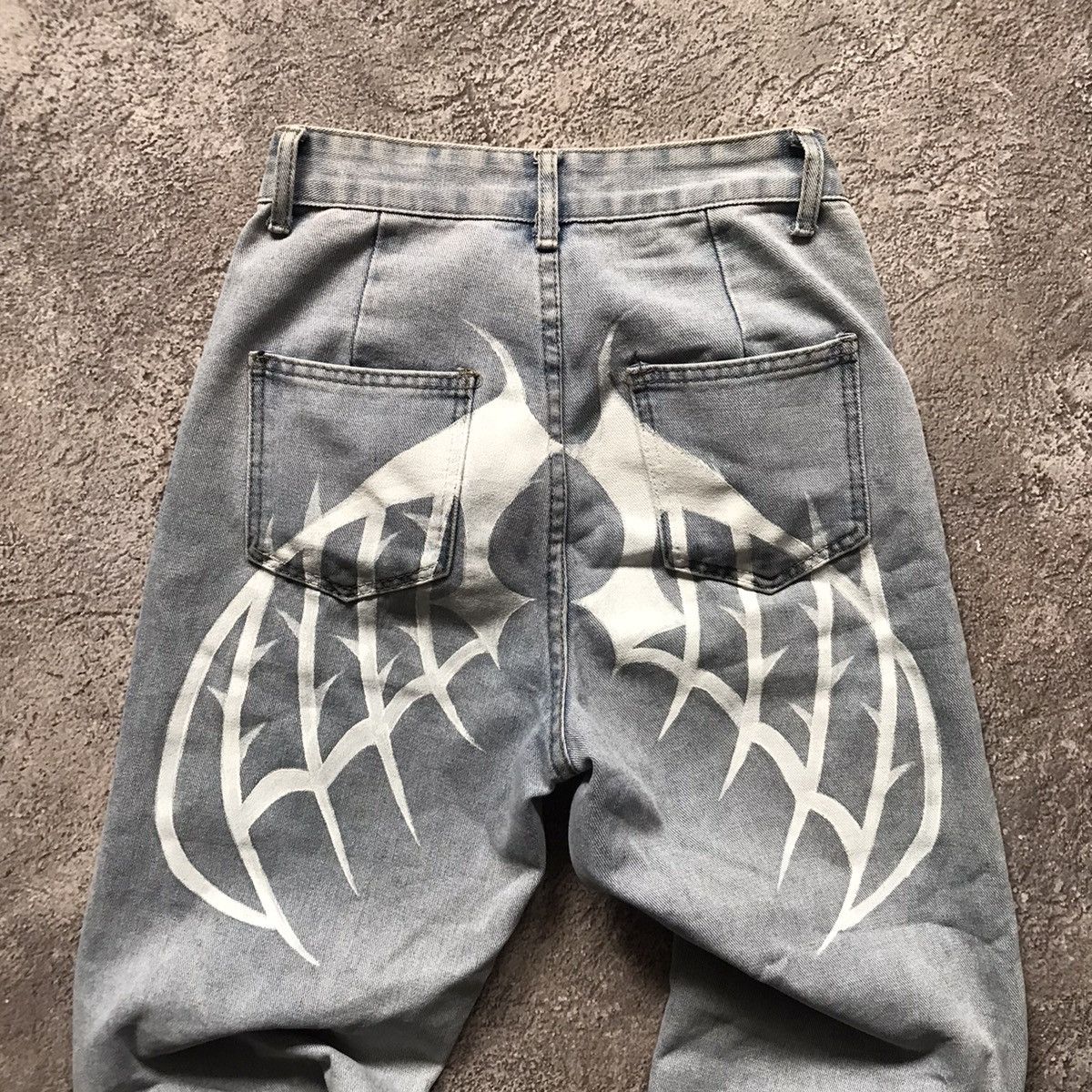 Vintage Vintage Y2K Distressed Baggy Jeans Grunge Skate Graphic 27 Size 27" / US 4 / IT 40 - 7 Thumbnail