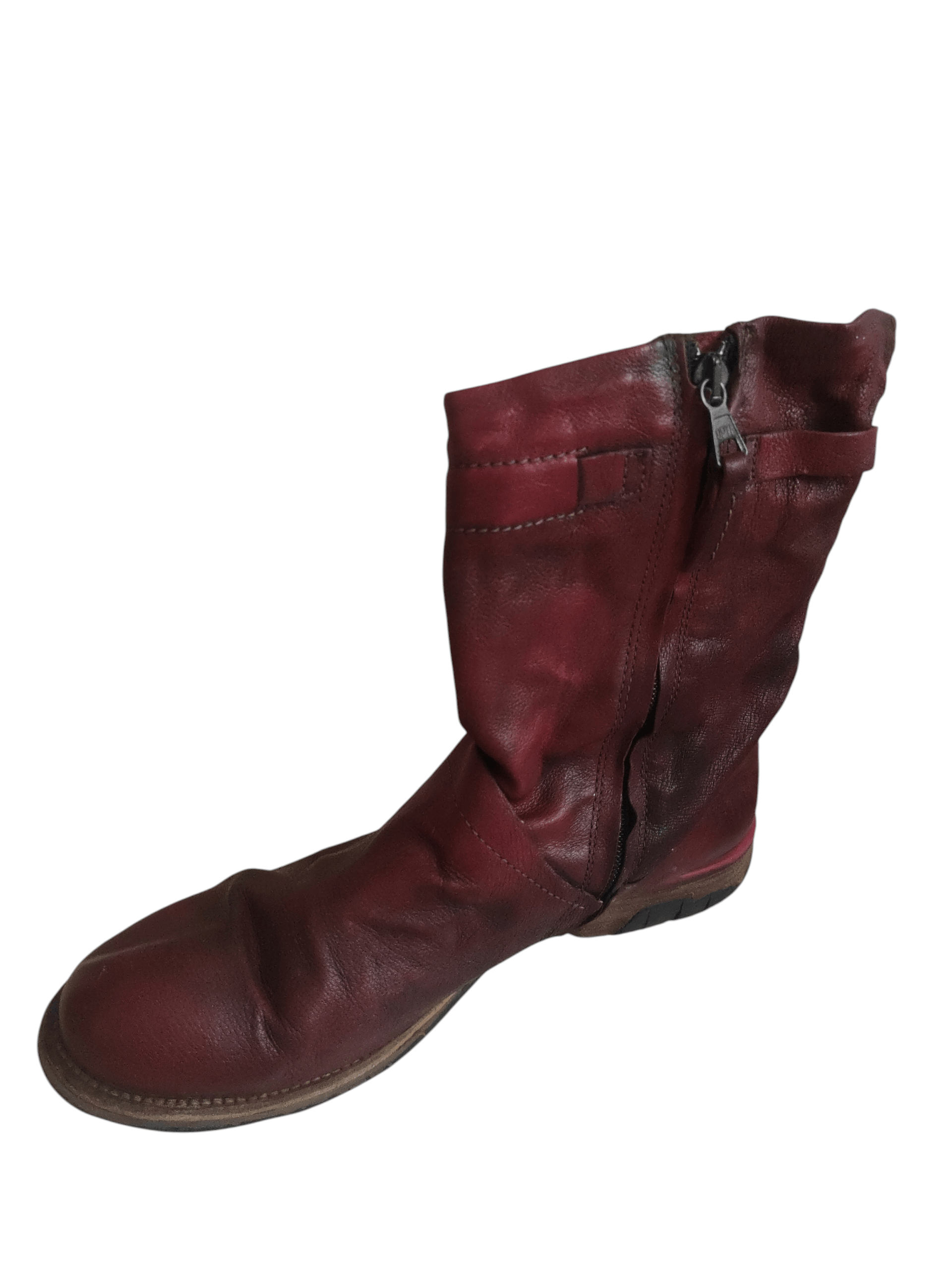 A.S.98 Airstep Ladies Avant-Garde Leather Combat Boots Shoes Size US 10.5 / IT 40.5 - 2 Thumbnail