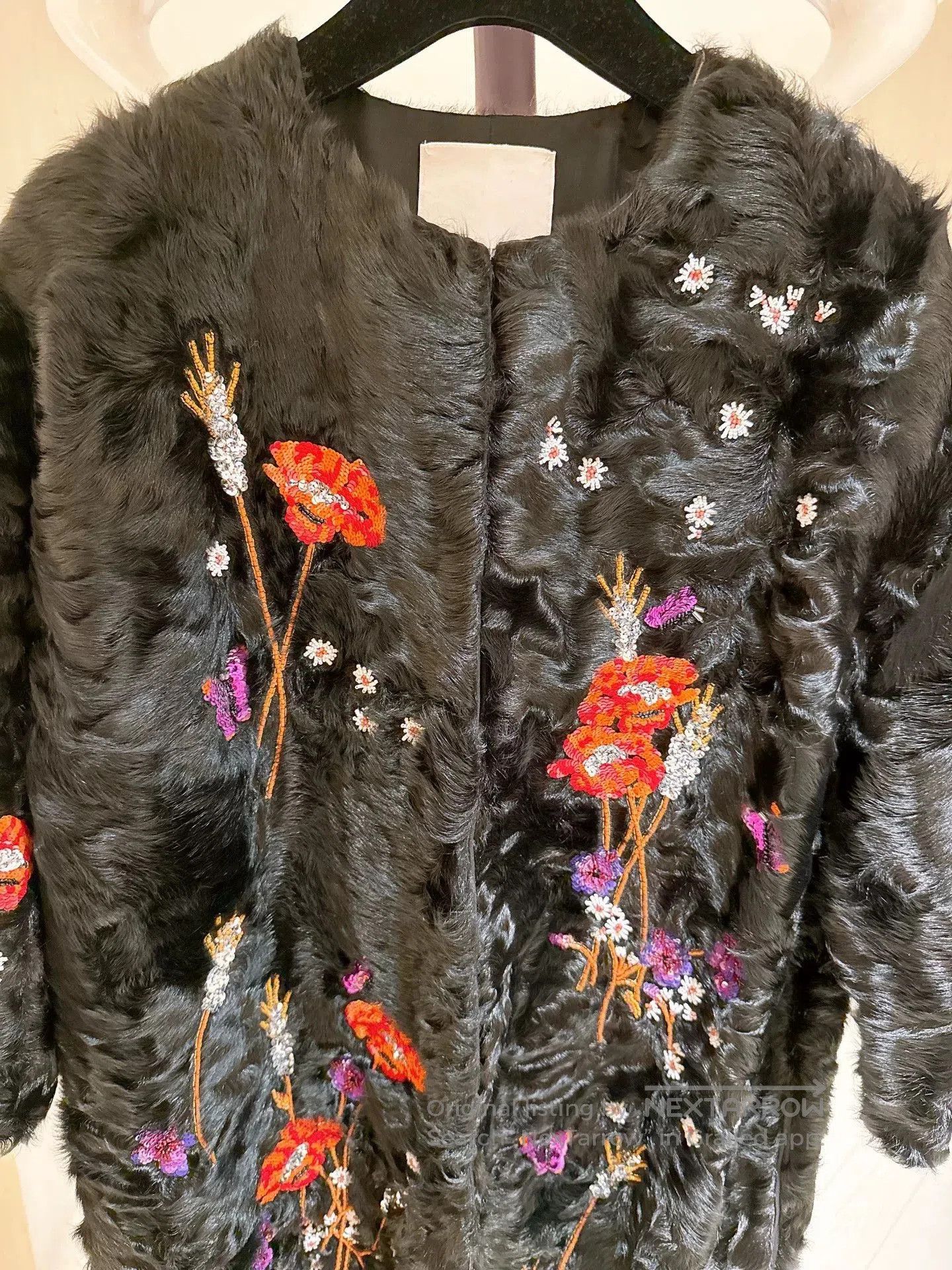 Valentino Valentino Embellished Lamb Fur Coat. Size US L / EU 52-54 / 3 - 2 Thumbnail