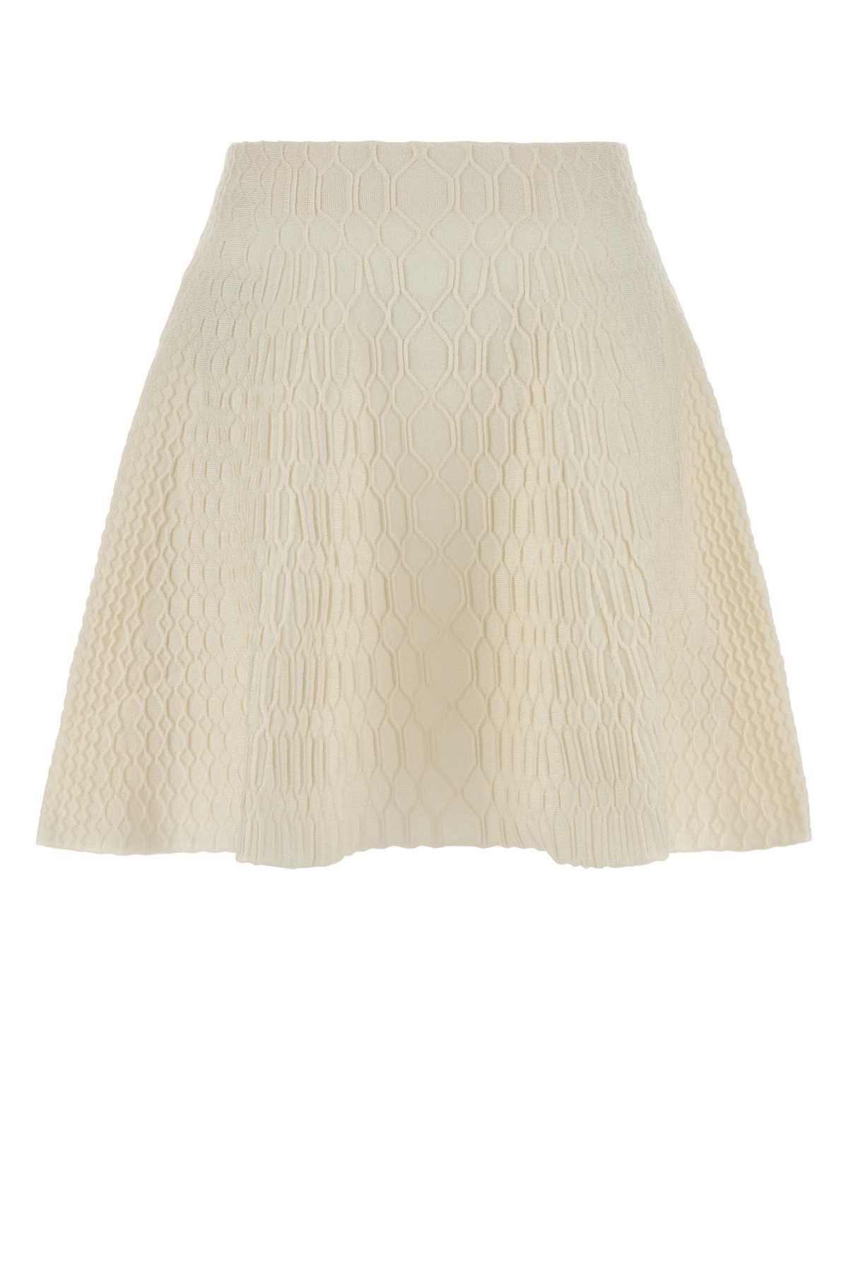 Balmain Ivory Knit Skirt Size 27" / US 4 / IT 40 - 1 Thumbnail