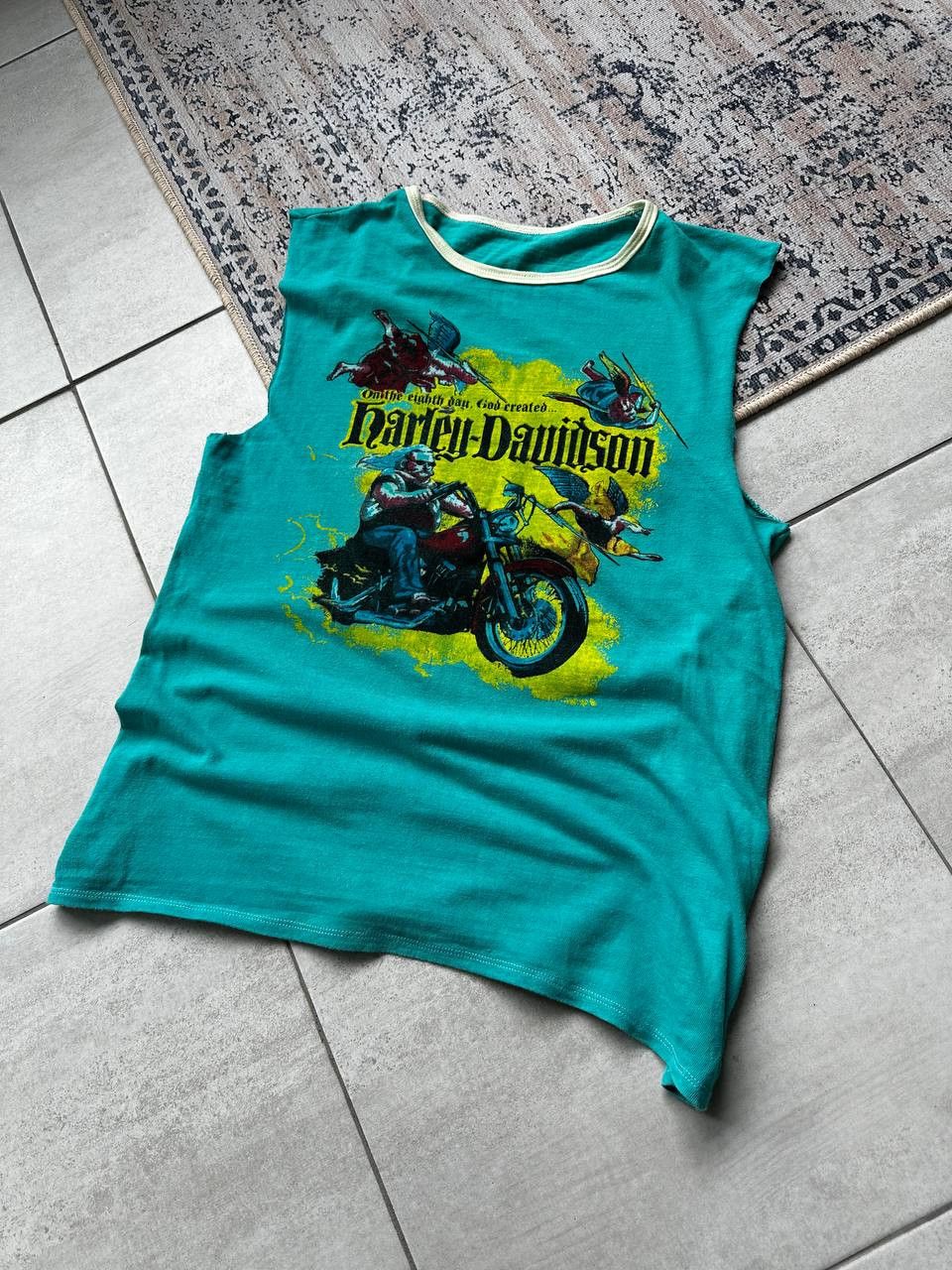 Harley Davidson × Vintage On The Eight Day God Created Harley Davidson Tank Top Size US M / EU 48-50 / 2 - 3 Thumbnail