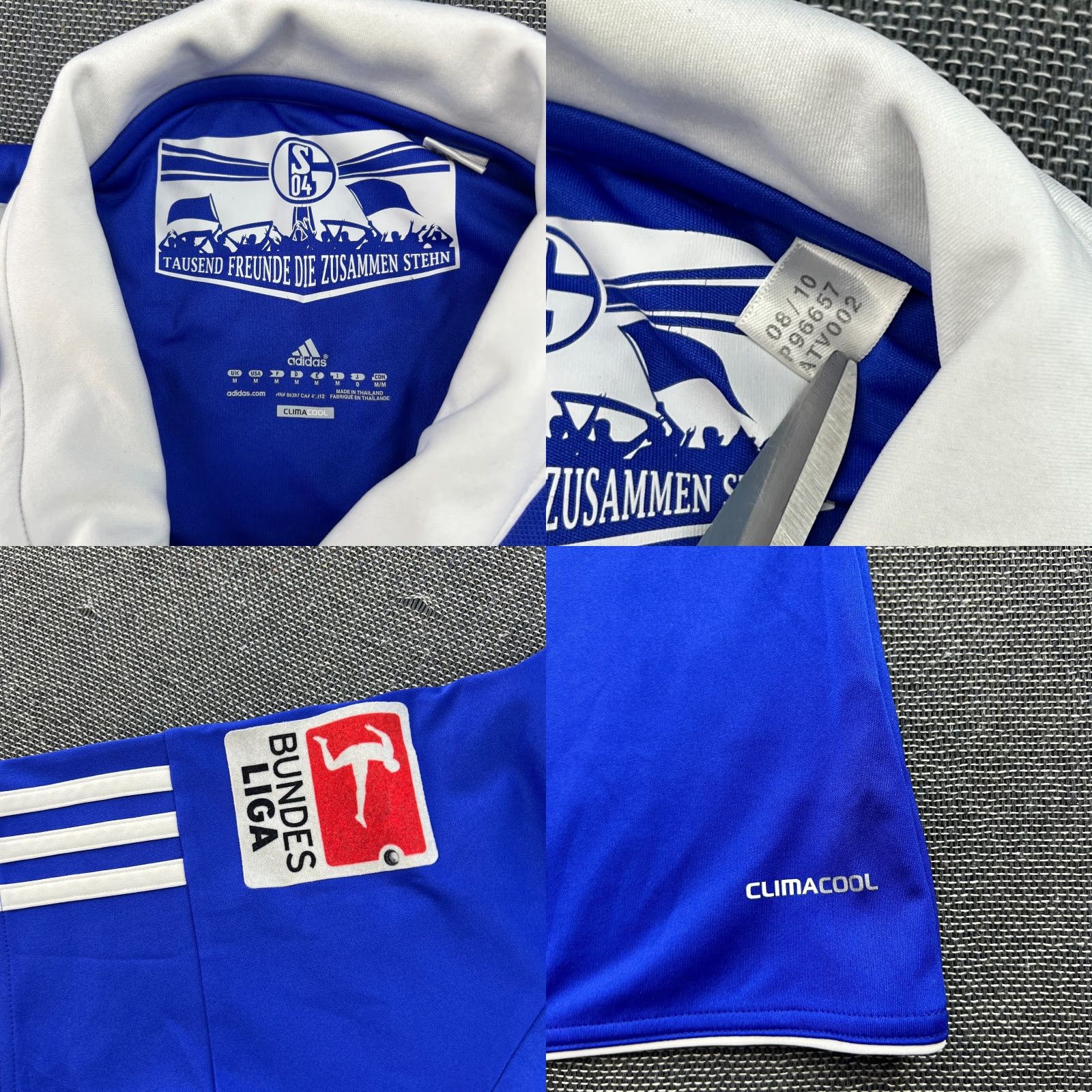 Adidas adidas Schalke 04 2010 2011 2012 Home Football Jersey Mens Medium Blue Shirt Size US M / EU 48-50 / 2 - 8 Thumbnail