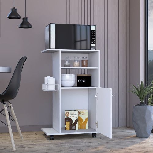 Designer × Homemade Clip Kitchen Cart, Single Door Cabinet, Four Casters -White Size US L / EU 52-54 / 3 - 4 Thumbnail