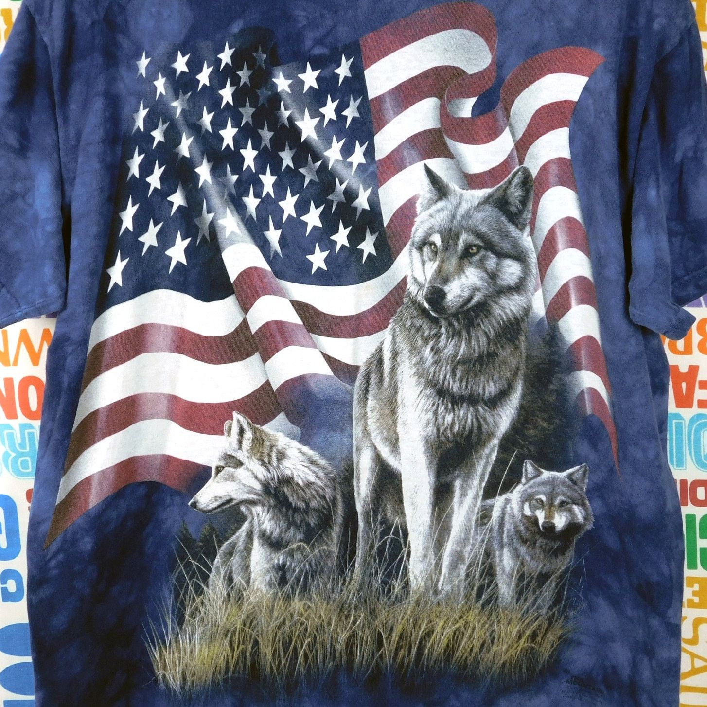 The Mountain The Mountain Wolf Pack American Flag T Shirt Size L Tie Dye Size US L / EU 52-54 / 3 - 4 Thumbnail