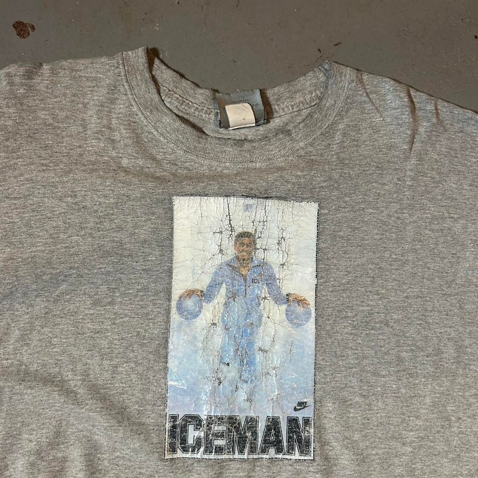 Nike Y2k nike long grey tee shirt ice man Size US XL / EU 56 / 4 - 2 Thumbnail