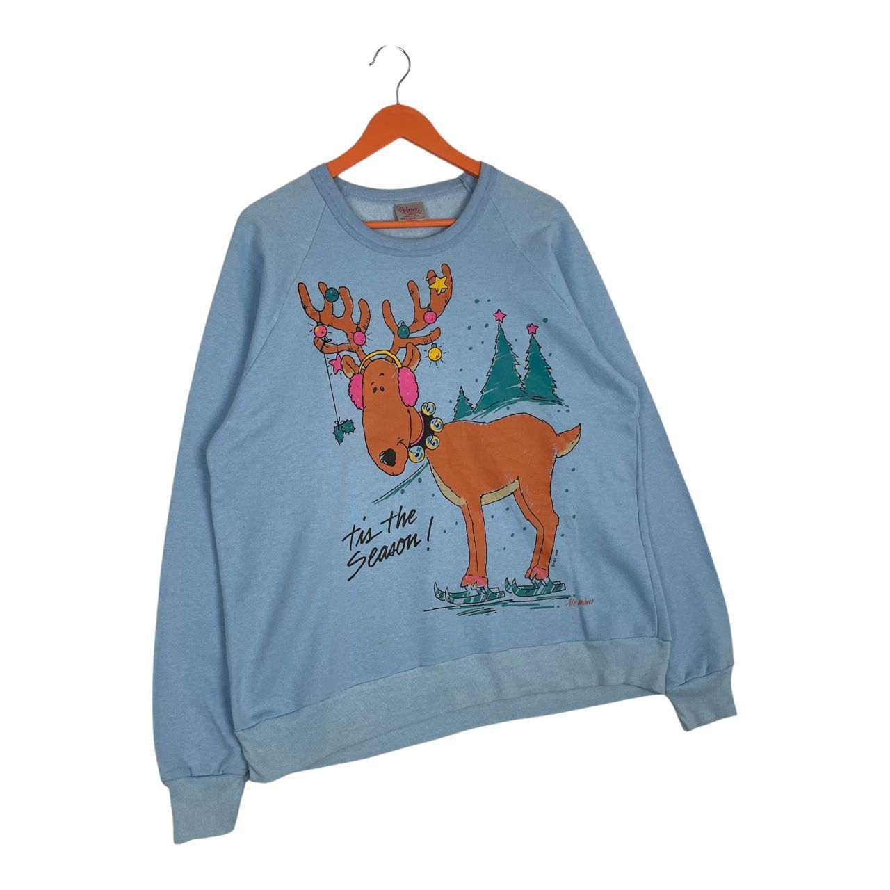 Vintage Vintage1986 Air waves Dina’s Reindeer Christmas Sweatshirt Size US M / EU 48-50 / 2 - 3 Thumbnail