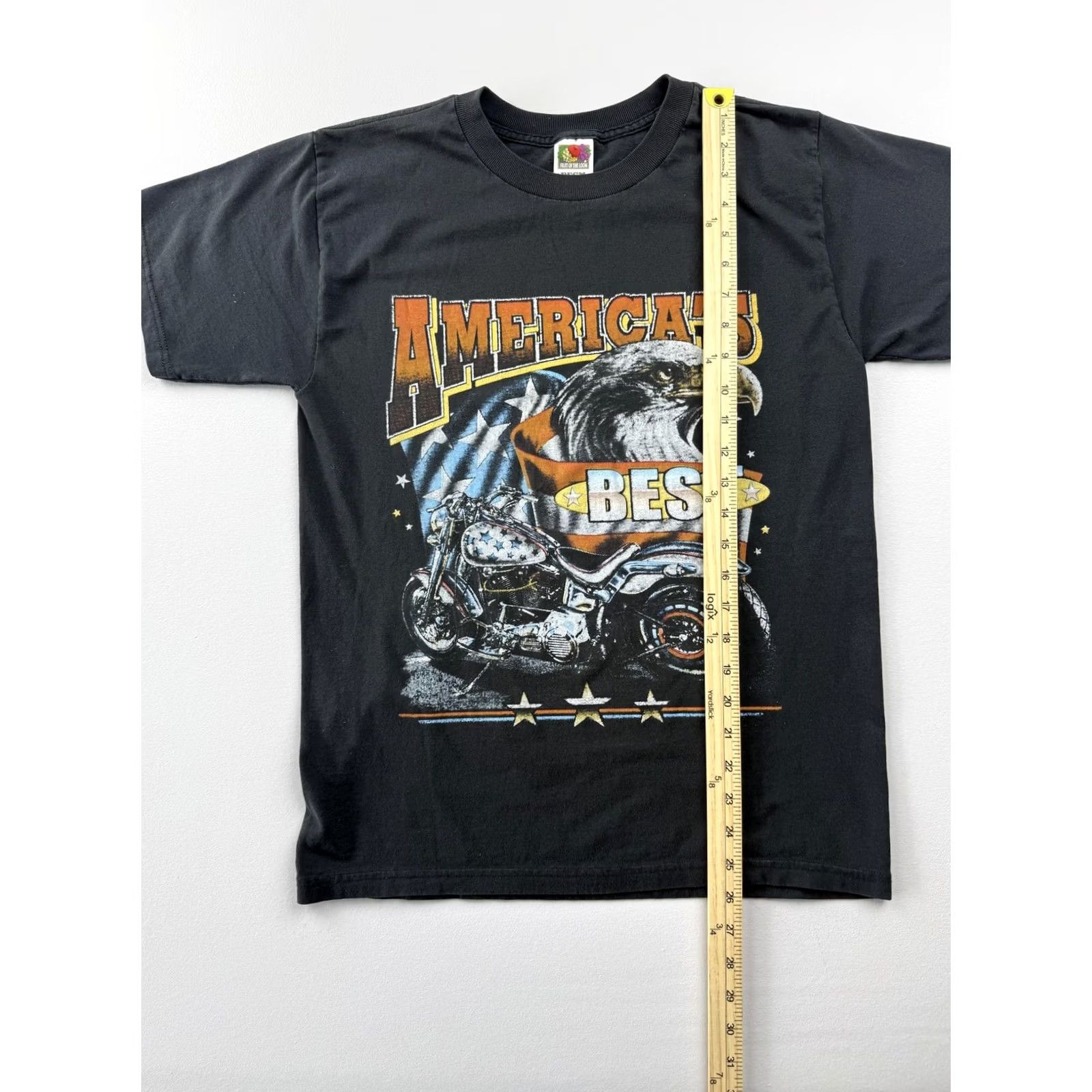 Fruit Of The Loom Fruit Of The Loom Shirt Mens M Black America’s Eagle Wolf Graphic Tee Biker USA Patriot Size US M / EU 48-50 / 2 - 4 Thumbnail