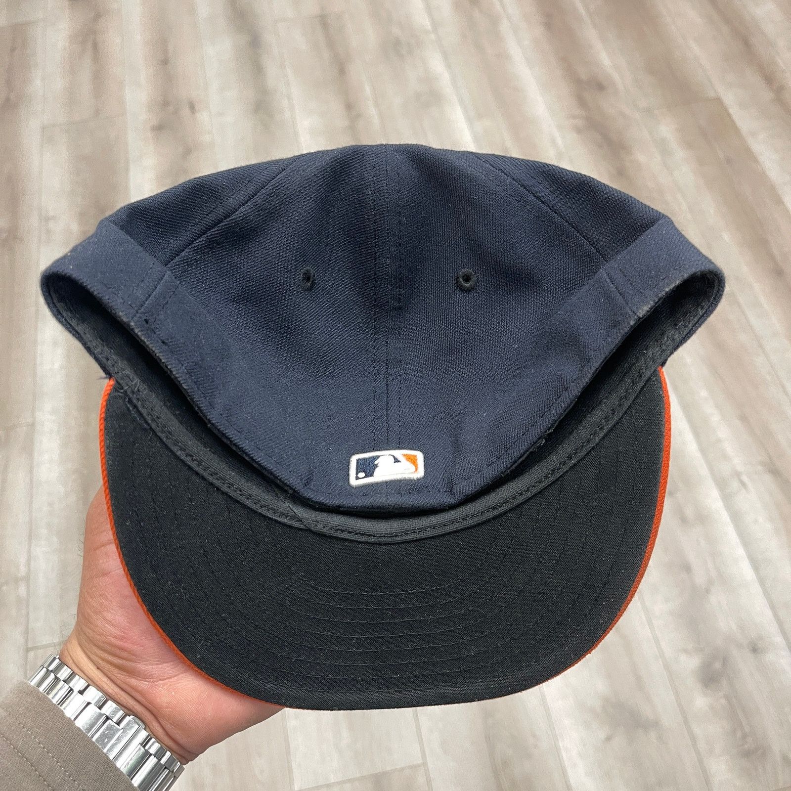 New Era New Era Houston Astros fitted hat Cap size 7 5/8 Navy Orange Size ONE SIZE - 4 Thumbnail