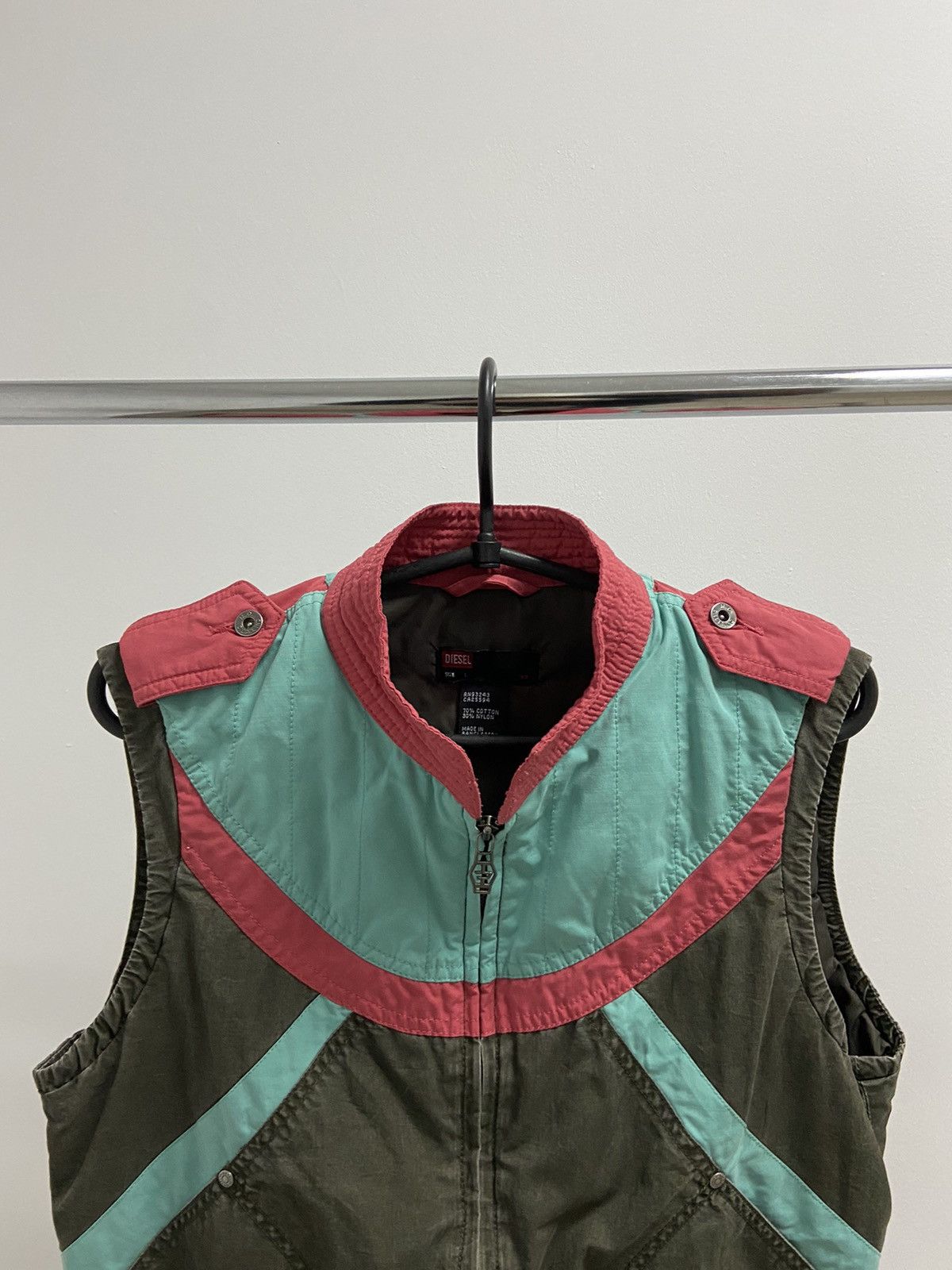 Diesel × Vintage Diesel Vest Vintage Nylon Woman Zip Avant Garde Size L / US 10 / IT 46 - 2 Thumbnail