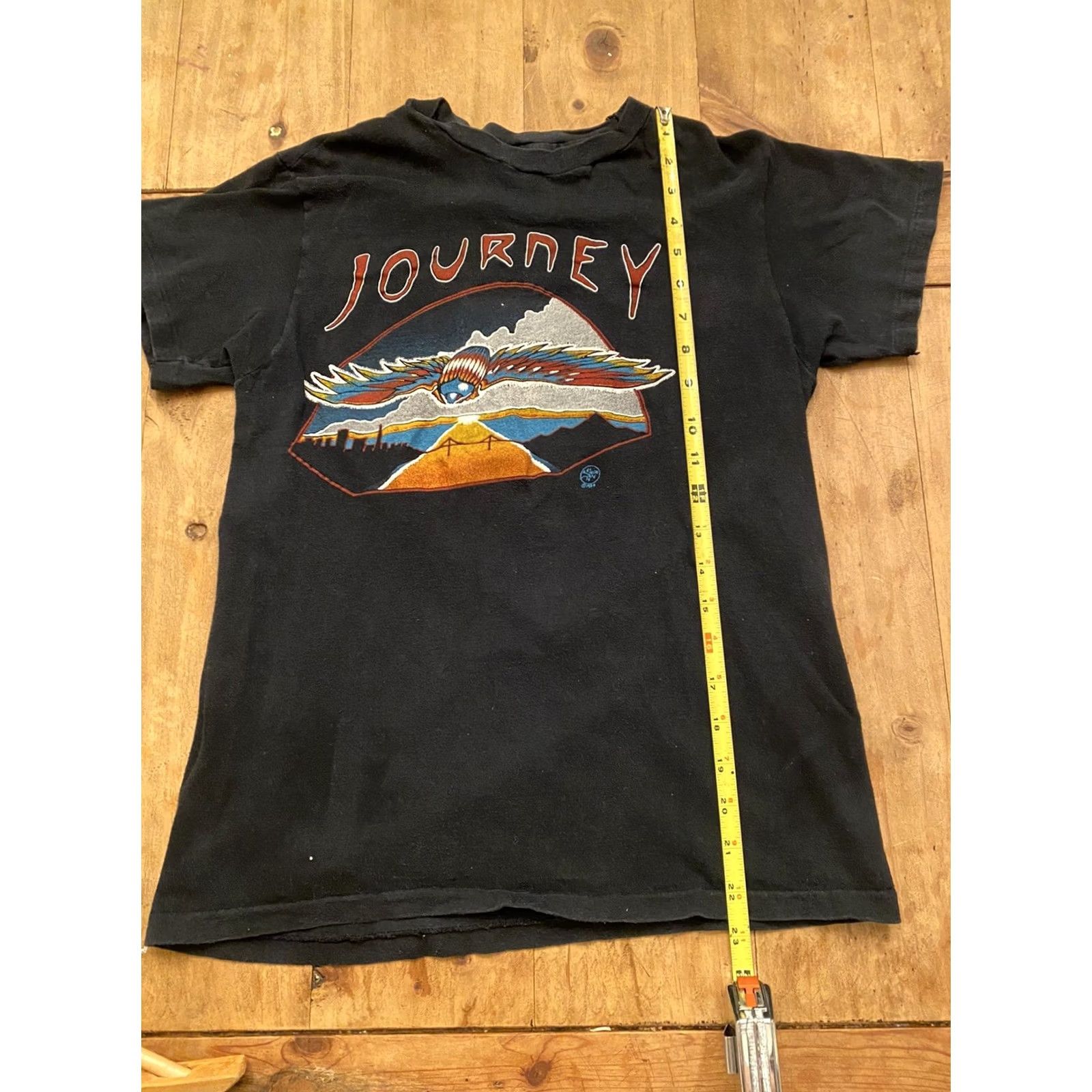 Vintage VINTAGE Journey 1980 Concert Tour Black T-Shirt M Mens 80s Day On The Green #2 16”x 22.5 Size US M / EU 48-50 / 2 - 7 Thumbnail