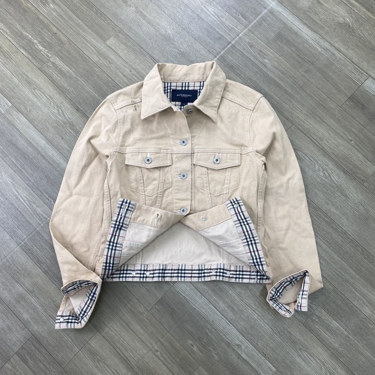 Burberry Vintage Burberry London Nova Check Beige Denim Jacket Luxury Size US S / EU 44-46 / 1 - 1 Thumbnail