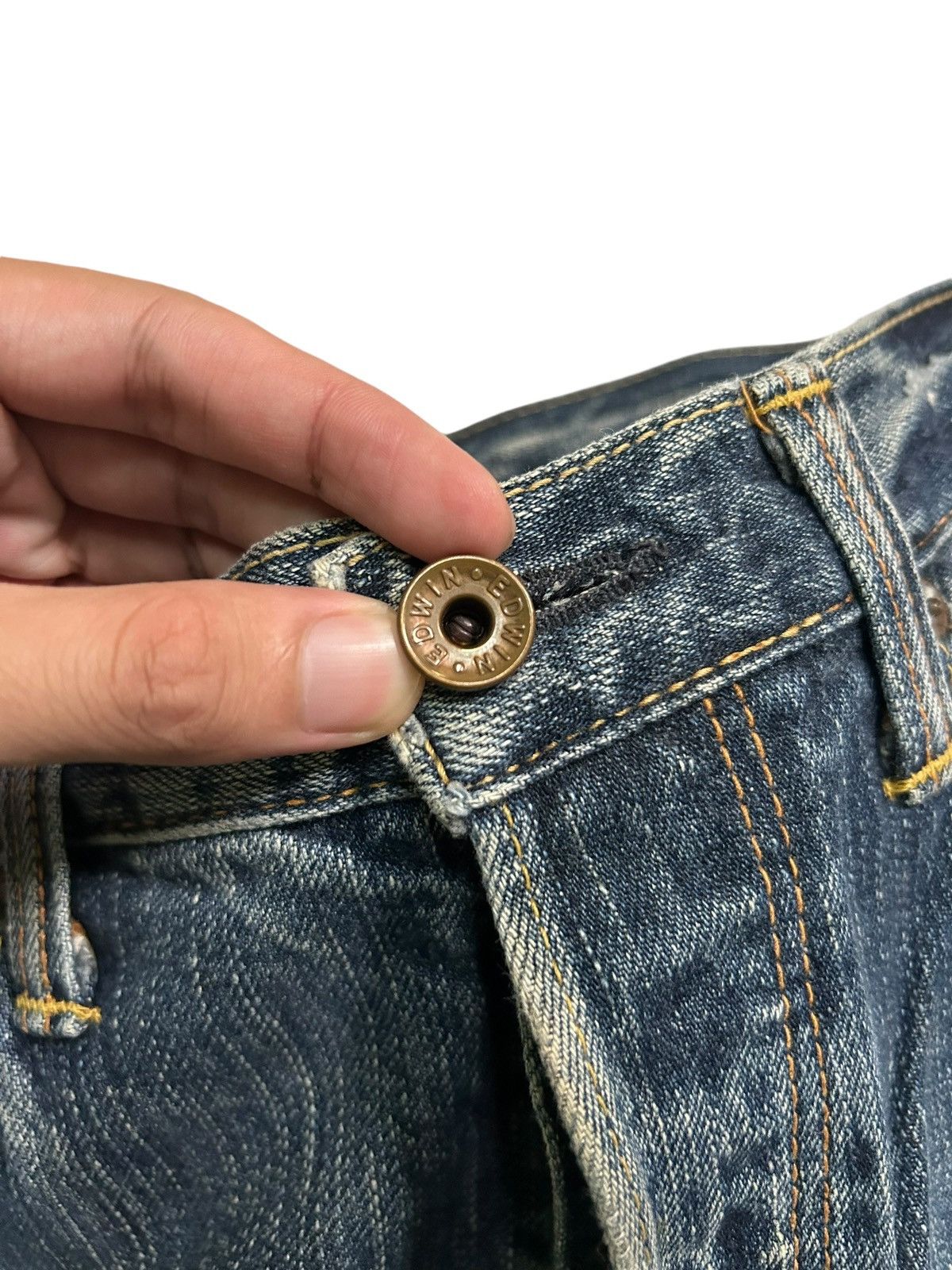 Japanese Brand × Kapital × Vintage Vtg Edwin505 Selvedge Distressed Grunge Rock Punk Denim ☠️🎌🎌 Size US 34 / EU 50 - 12 Thumbnail
