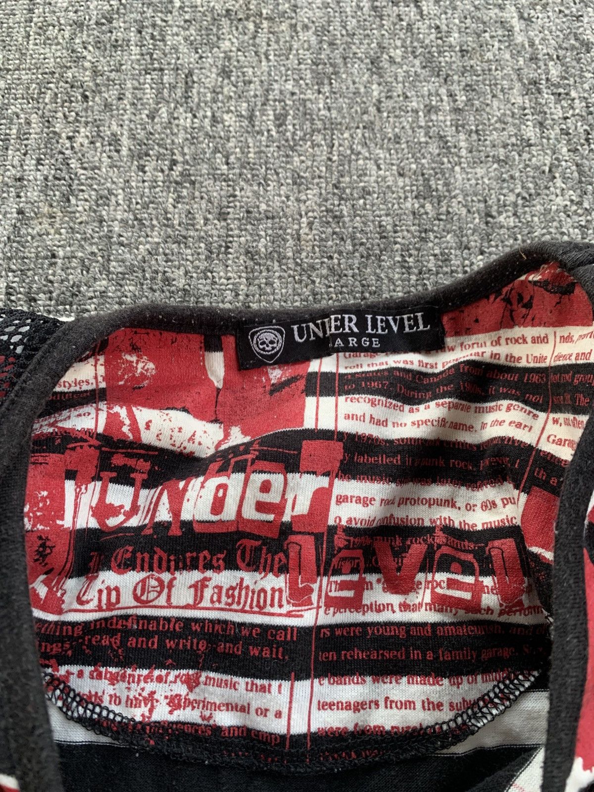 Japanese Brand Under Level Crazy and Bloody Anarchy Double Layer Stripe Size L / US 10 / IT 46 - 4 Thumbnail