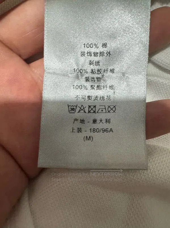Other Dior Men's White Logo Embroidered Polo Shirt . Size US M / EU 48-50 / 2 - 5 Thumbnail