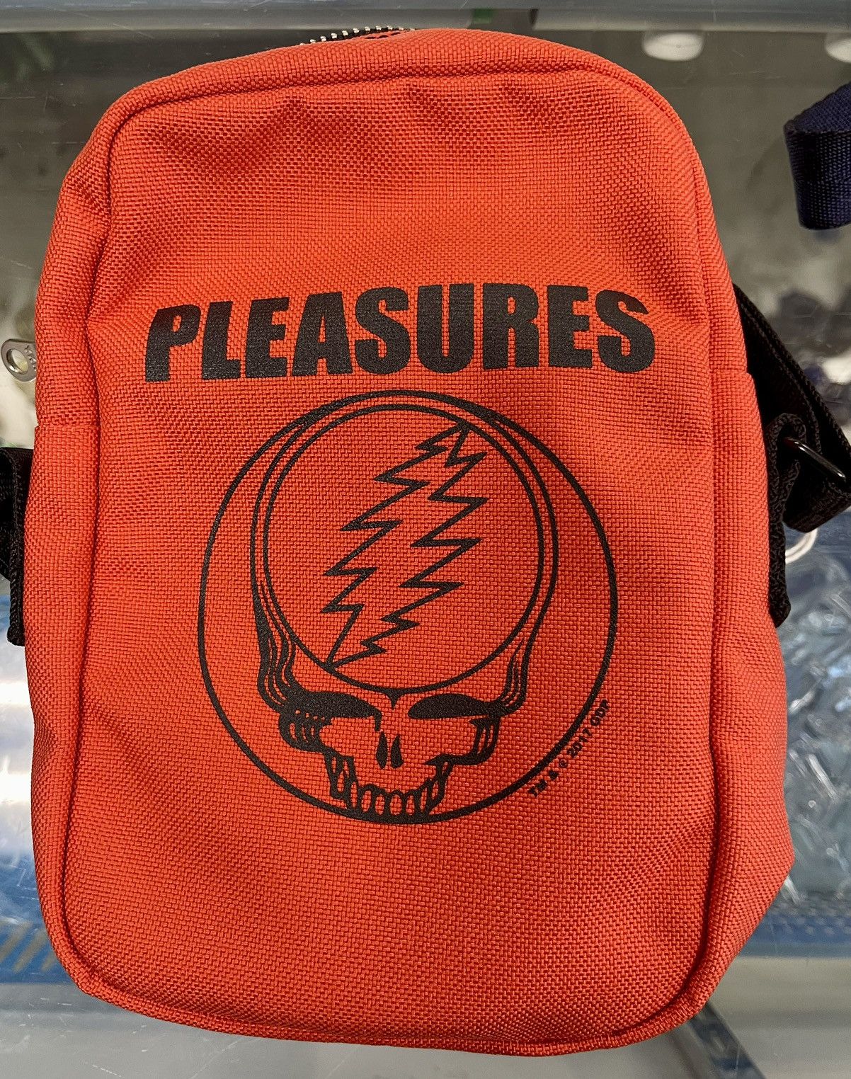 image of Pleasures Grateful Dead Orange Side Bag, Men's