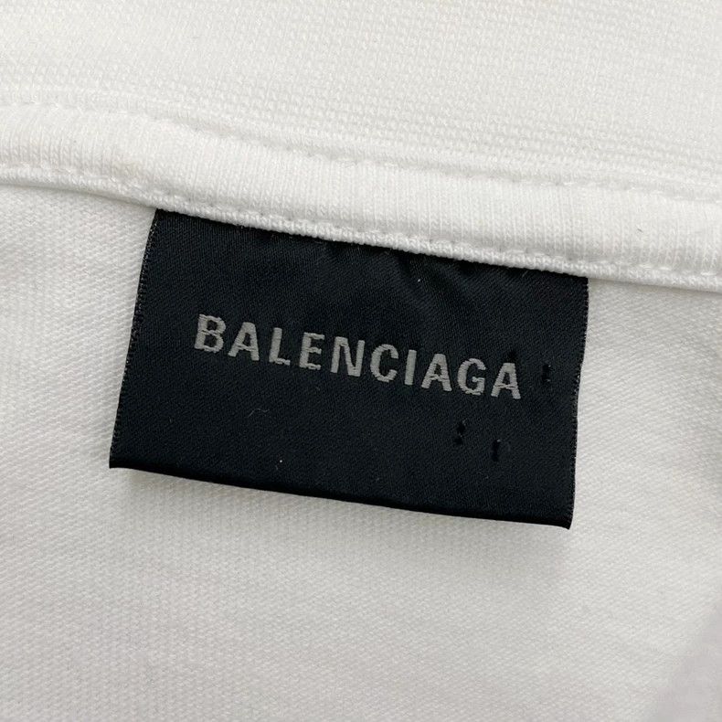 Balenciaga Balenciaga White Double B Short Sleeve Size US L / EU 52-54 / 3 - 4 Thumbnail