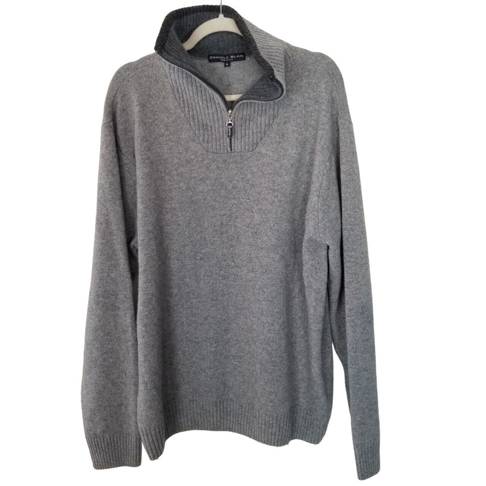 Daniele Blasi Daniele Blasi Wool Pullover Sweater XL Minimalist 1/4 Zip Size US XL / EU 56 / 4 - 1 Thumbnail