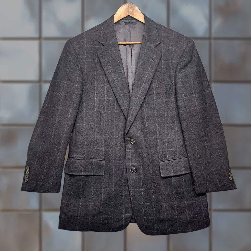 Brooks Brothers Brooks Brothers Madison Sport Coat Jacket Men 42R Blue Windowpane Plaid Altered Jacket Mens 2 Piece Sport Coat Blue Windowpane Plaid 42R Mens Size US XS / EU 42 / 0 - 1 Thumbnail