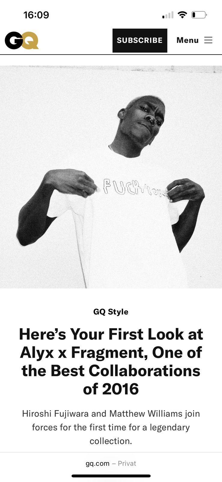 Alyx Alyx Fragment Collaboration Fuck You Tshirt Schwarz Weiß 🖤🤍 Size US S / EU 44-46 / 1 - 2 Thumbnail