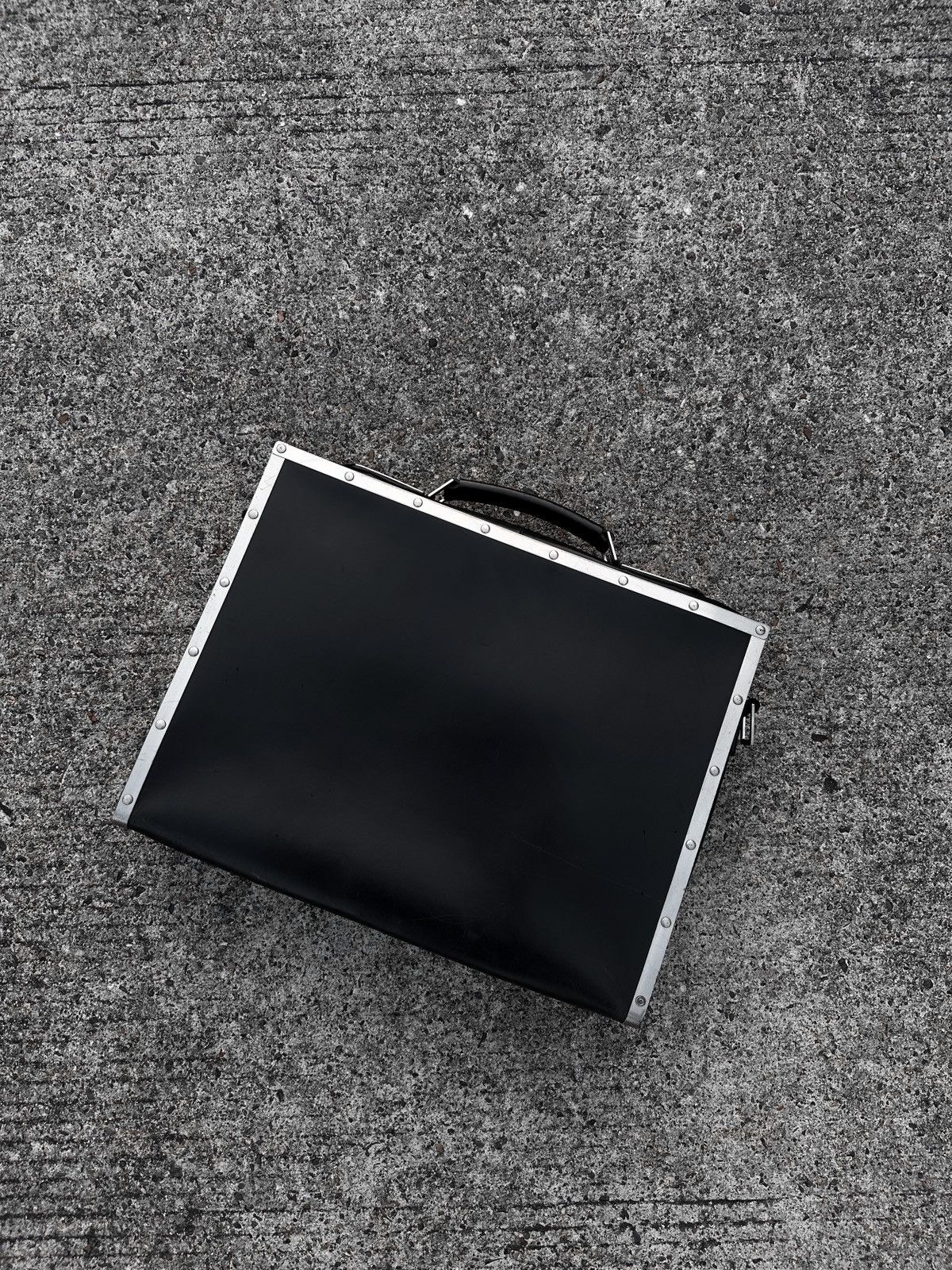Jean Paul Gaultier Jean Paul Gaultier Leather Metal Plate Box Briefcase Bag Size ONE SIZE - 3 Thumbnail