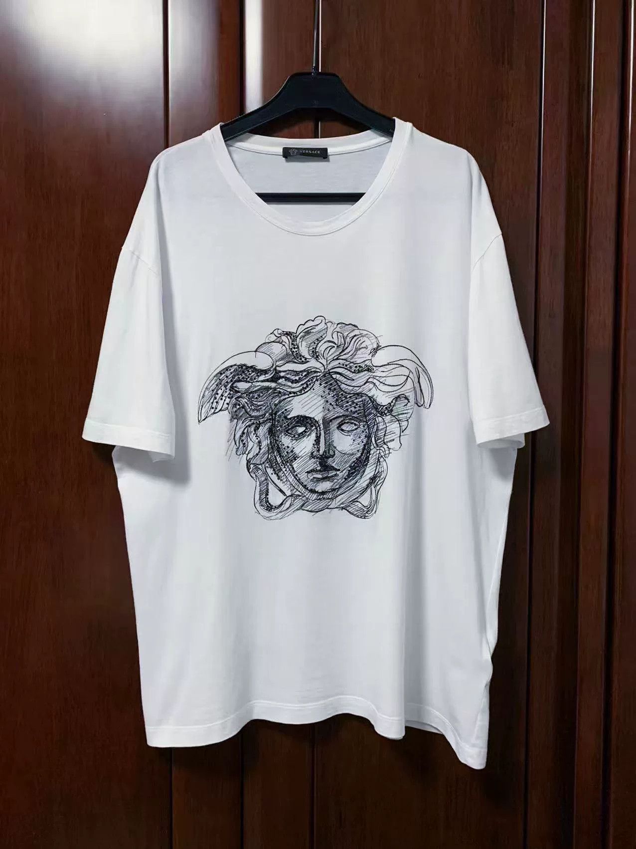Versace Embroidered Rhinestone Short-Sleeve T-Shirt