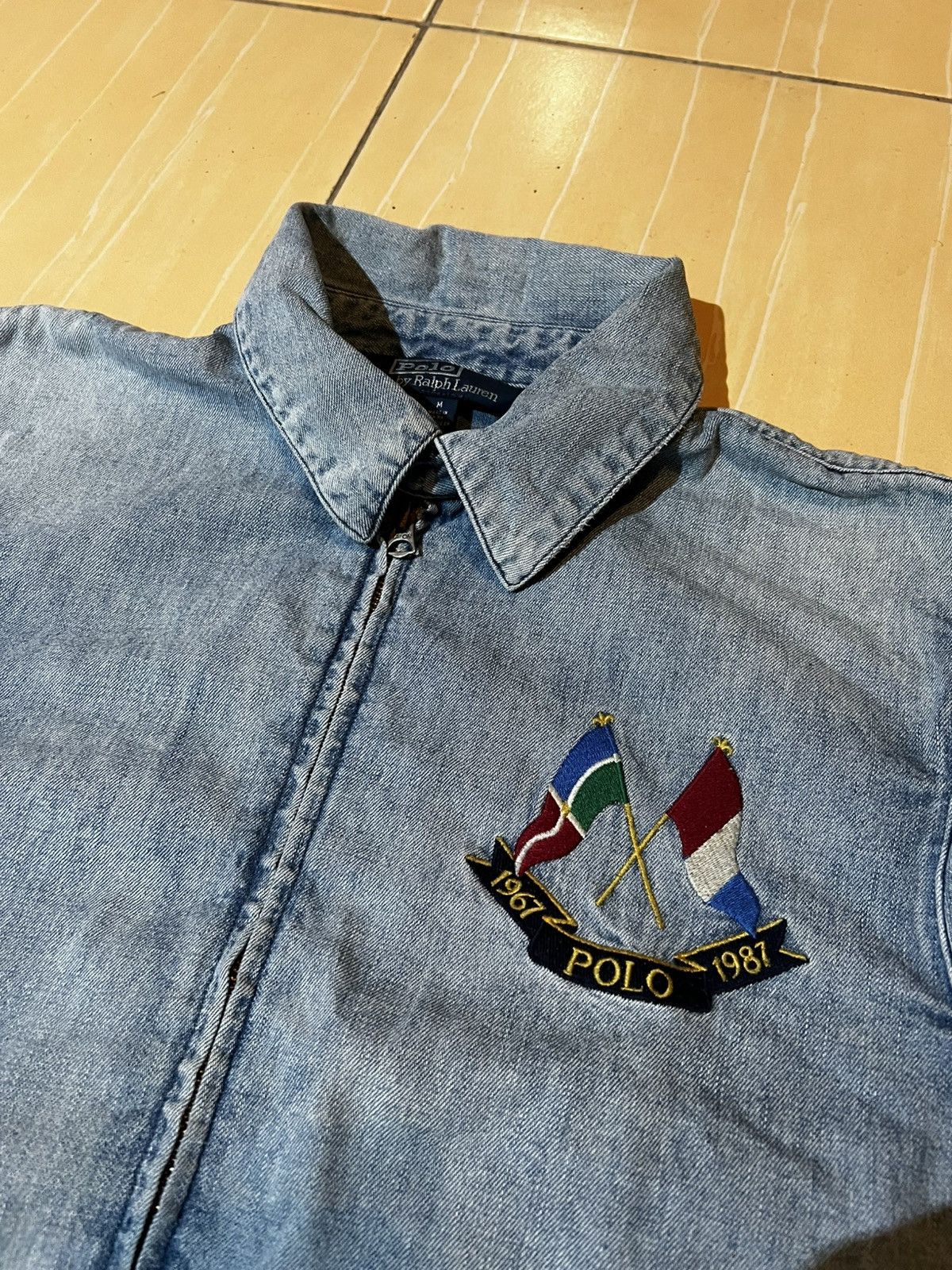 Polo Ralph Lauren Classic Polo Ralph Lauren Cross Flags Denim Jacket. Size US M / EU 48-50 / 2 - 2 Thumbnail