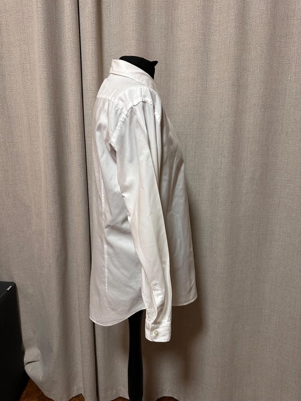 Etro Etro Mens Dress Shirt White Logo Sz 43 Size 42R - 6 Thumbnail