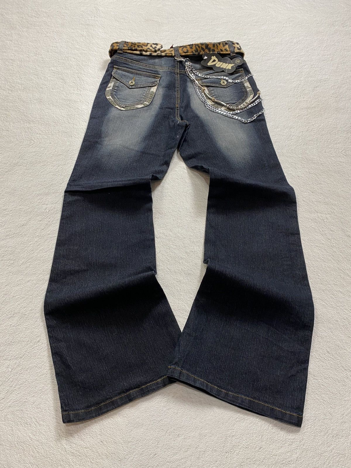 If Six Was Nine × Japanese Brand × Le Grande Bleu (L.G.B.) NWT ! Dunk washed army side list flare jean pant Size US 31 - 2 Thumbnail