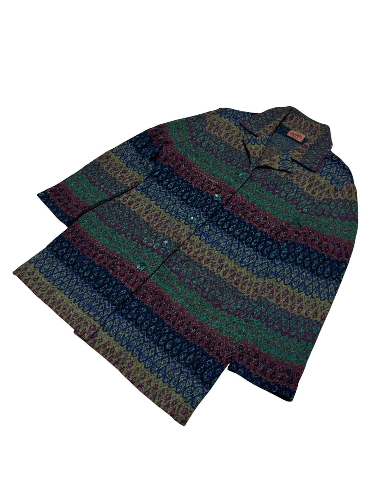 Missoni Vintage Missoni Knit Button Up Jacket 90s Zigzag Coat Size M / US 6-8 / IT 42-44 - 3 Thumbnail