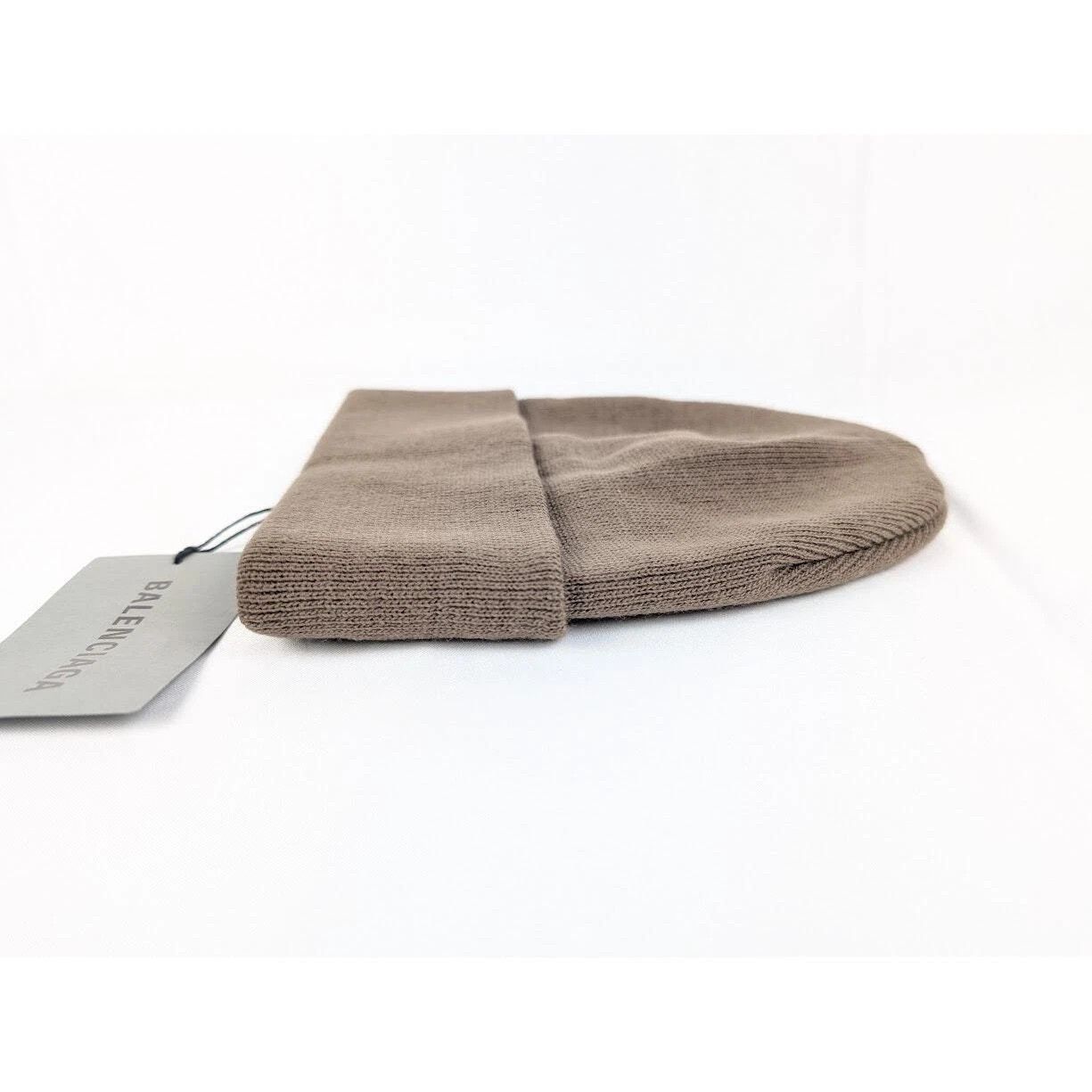 Balenciaga o1rshd1 Q:2 / Size: 2 / Wool Logo Beanie In Brown Size ONE SIZE - 5 Thumbnail