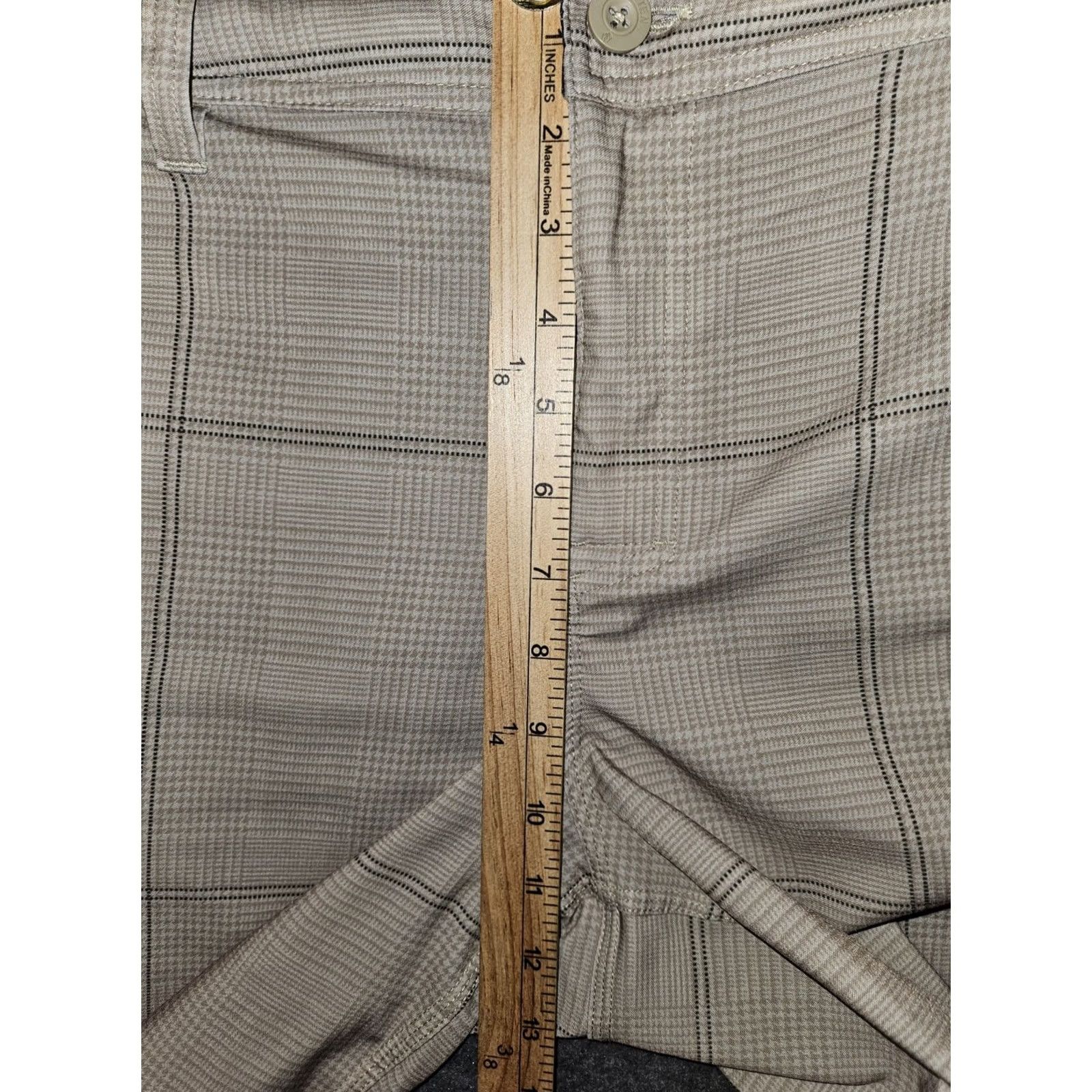 Hang Ten Hang Ten Board Shorts Men's 34 Beige Plaid Check Surf Beach Swimming Aloha Pockets Lightweight Drawstring Mens Size US 34 / EU 50 - 4 Thumbnail