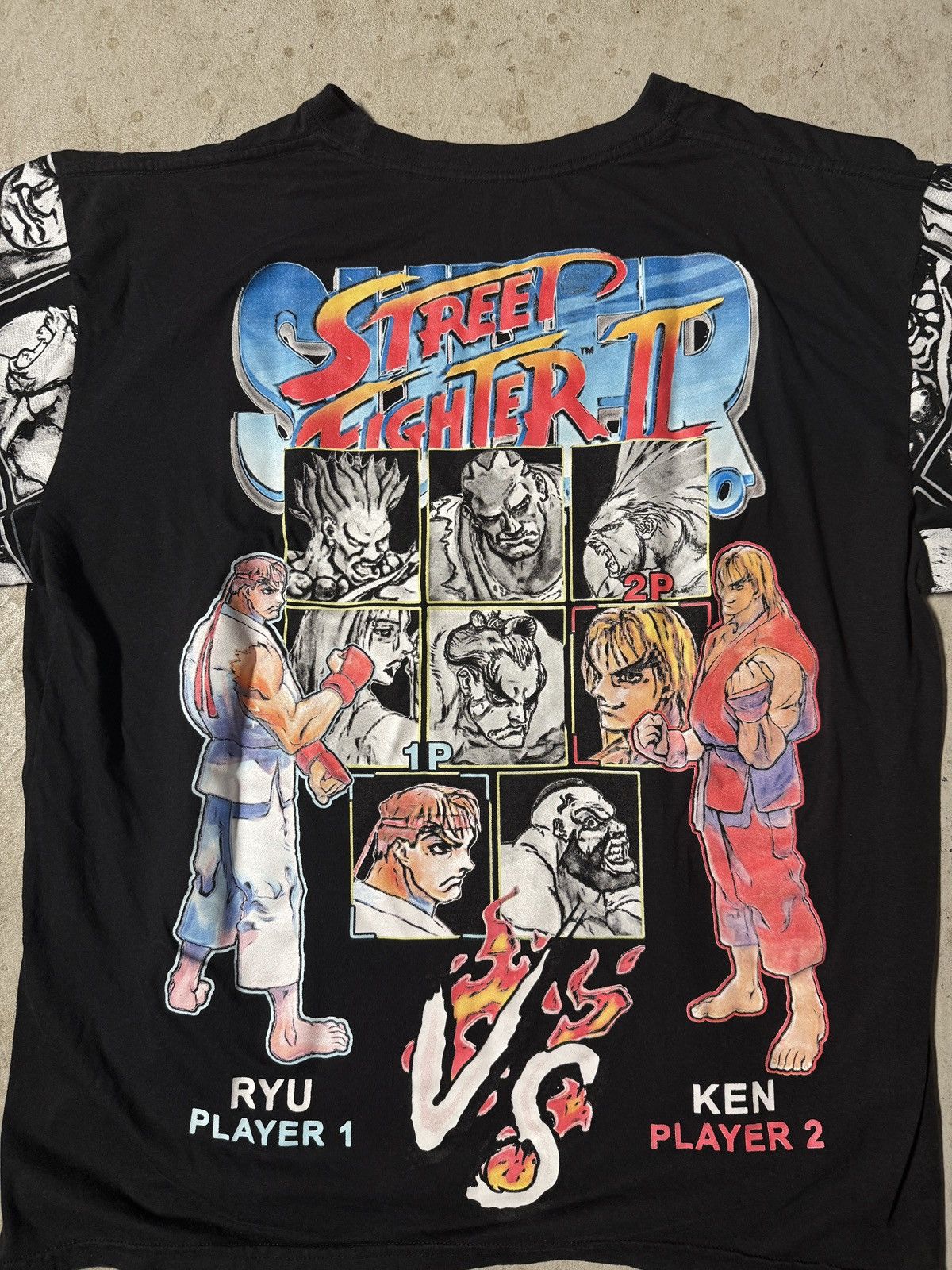 Other 1993 Street Fighter || Ryu & Ken vs. Guile & Chun-Li black Size US L / EU 52-54 / 3 - 2 Thumbnail