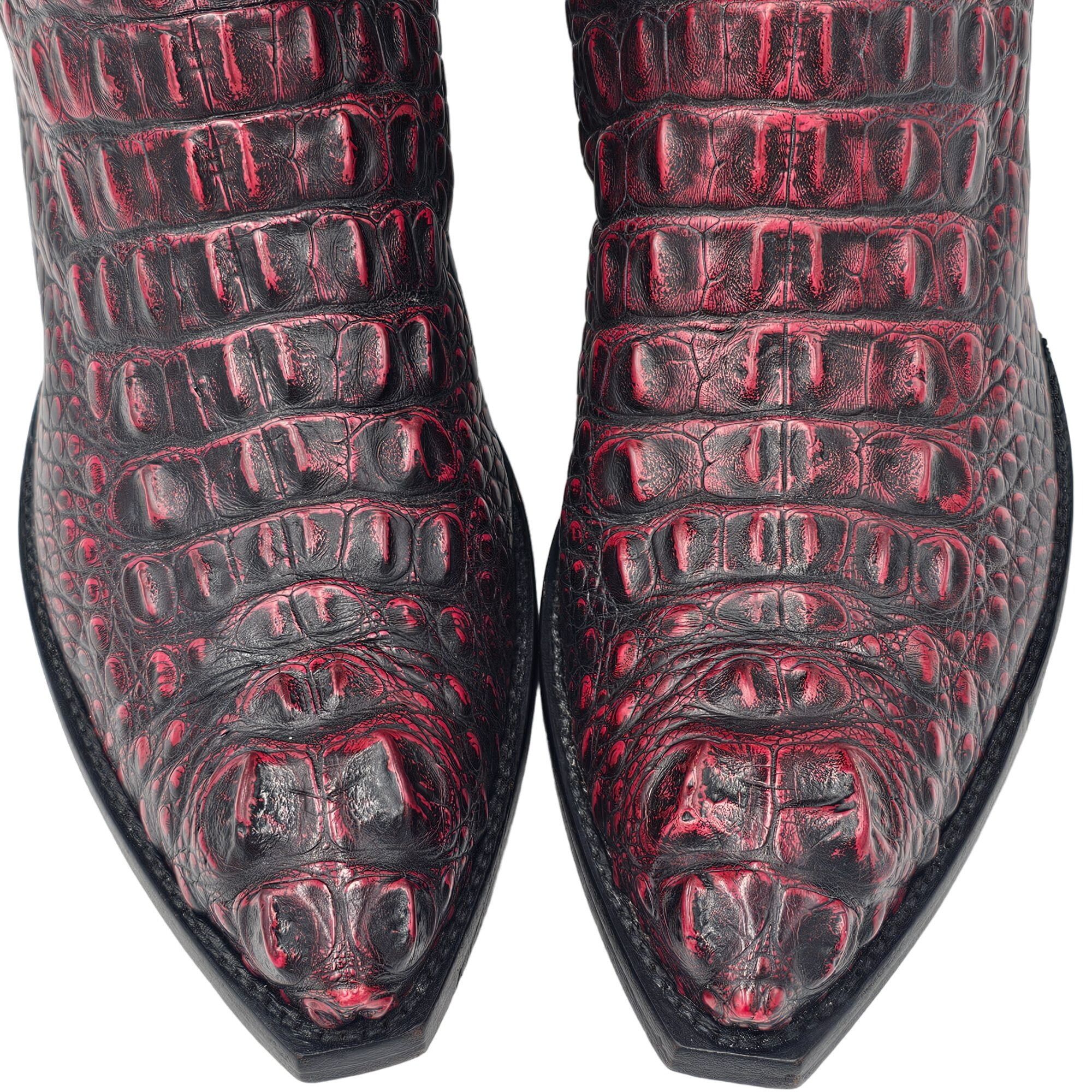Other Tres Outlaws Black Cherry Hornback Alligator Men 11.5 Cowboy Size US 11.5 / EU 44-45 - 1 Thumbnail